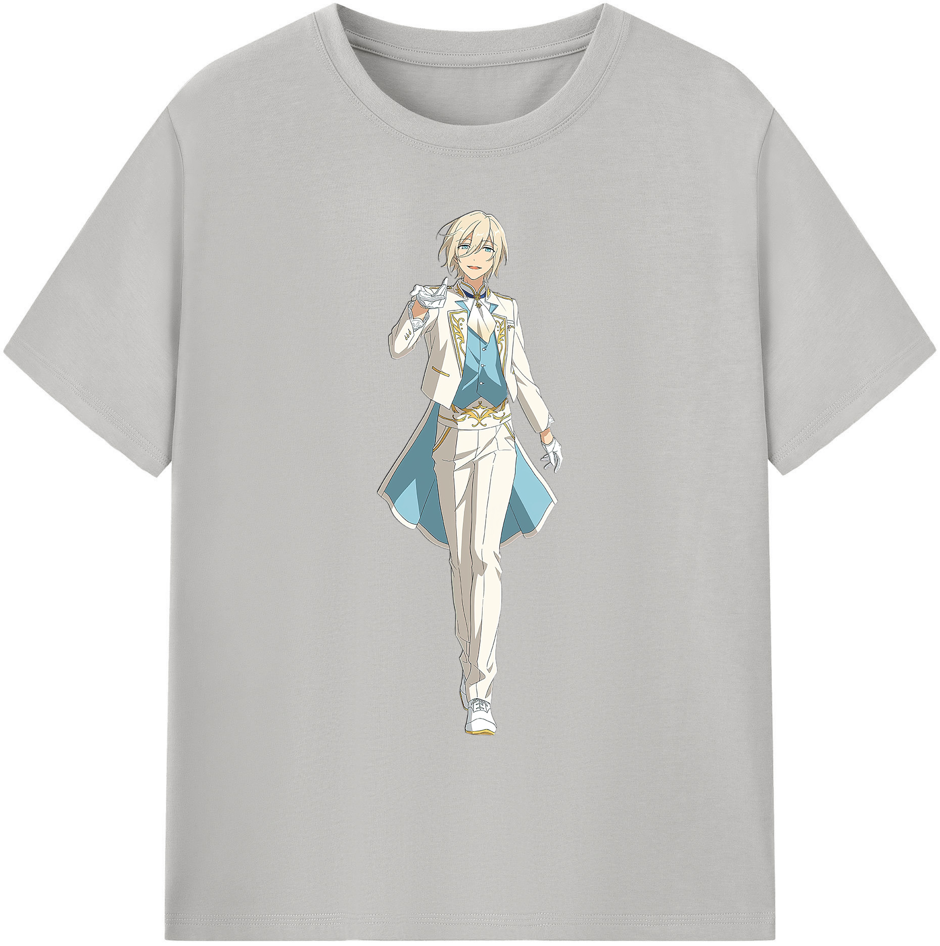 （画像用） あんさんぶるスターズ! Ensemble Stars 綿100％ メンズ半袖Tシャツ｜肌触りやわらか＆通気性