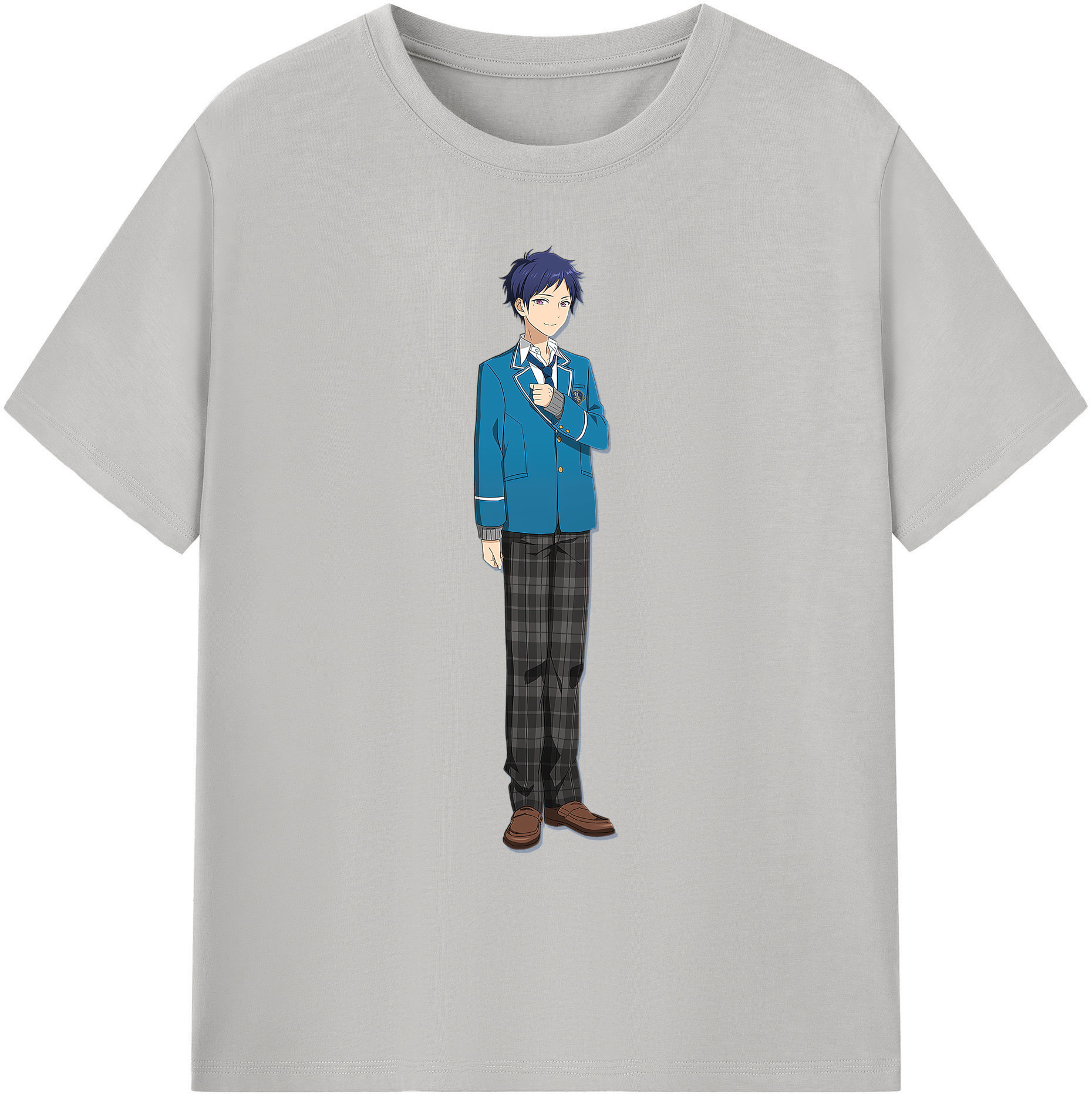 （画像用） あんさんぶるスターズ! Ensemble Stars 綿100％ メンズ半袖Tシャツ｜肌触りやわらか＆通気性