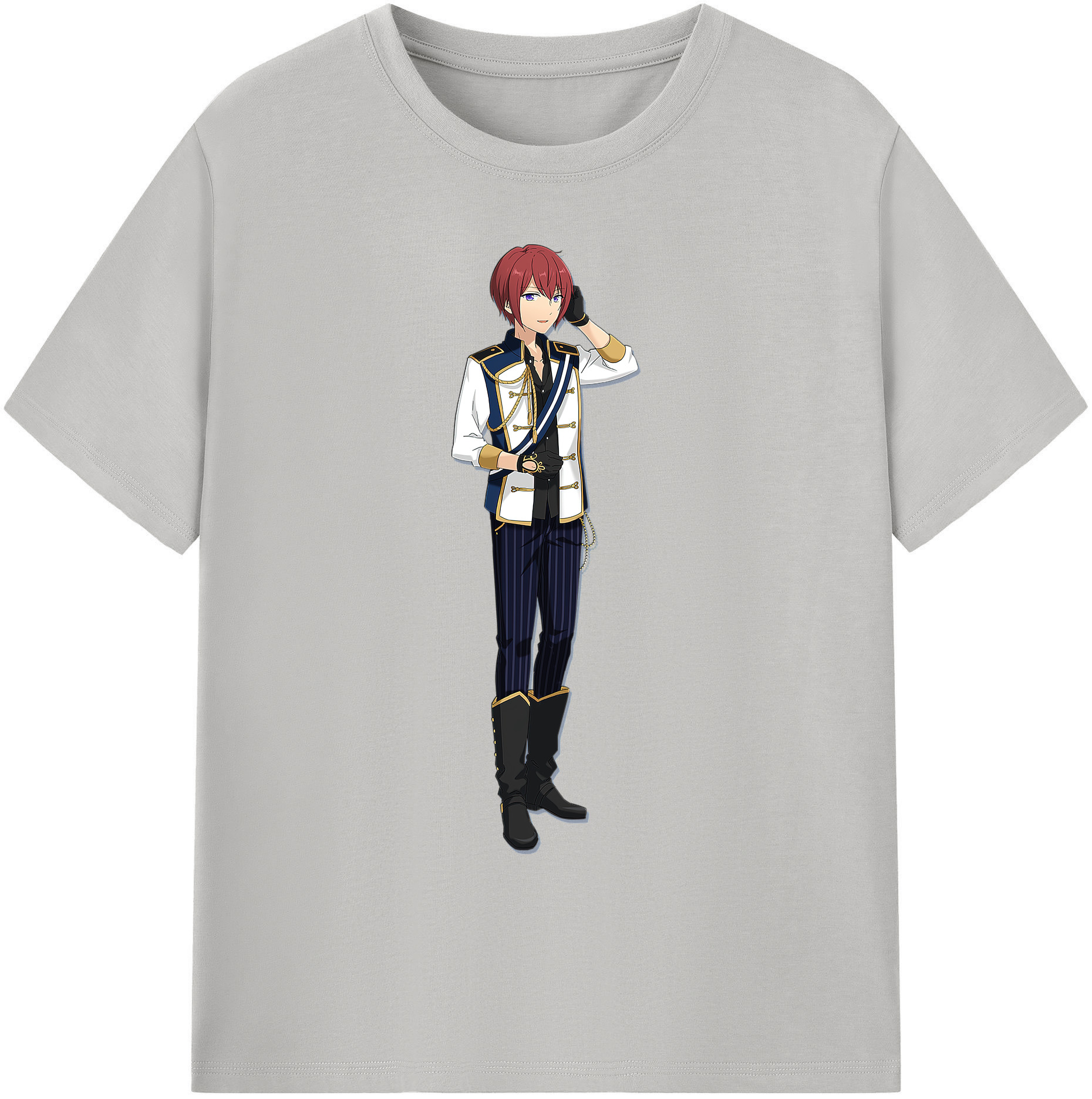 （画像用） あんさんぶるスターズ! Ensemble Stars 綿100％ メンズ半袖Tシャツ｜肌触りやわらか＆通気性