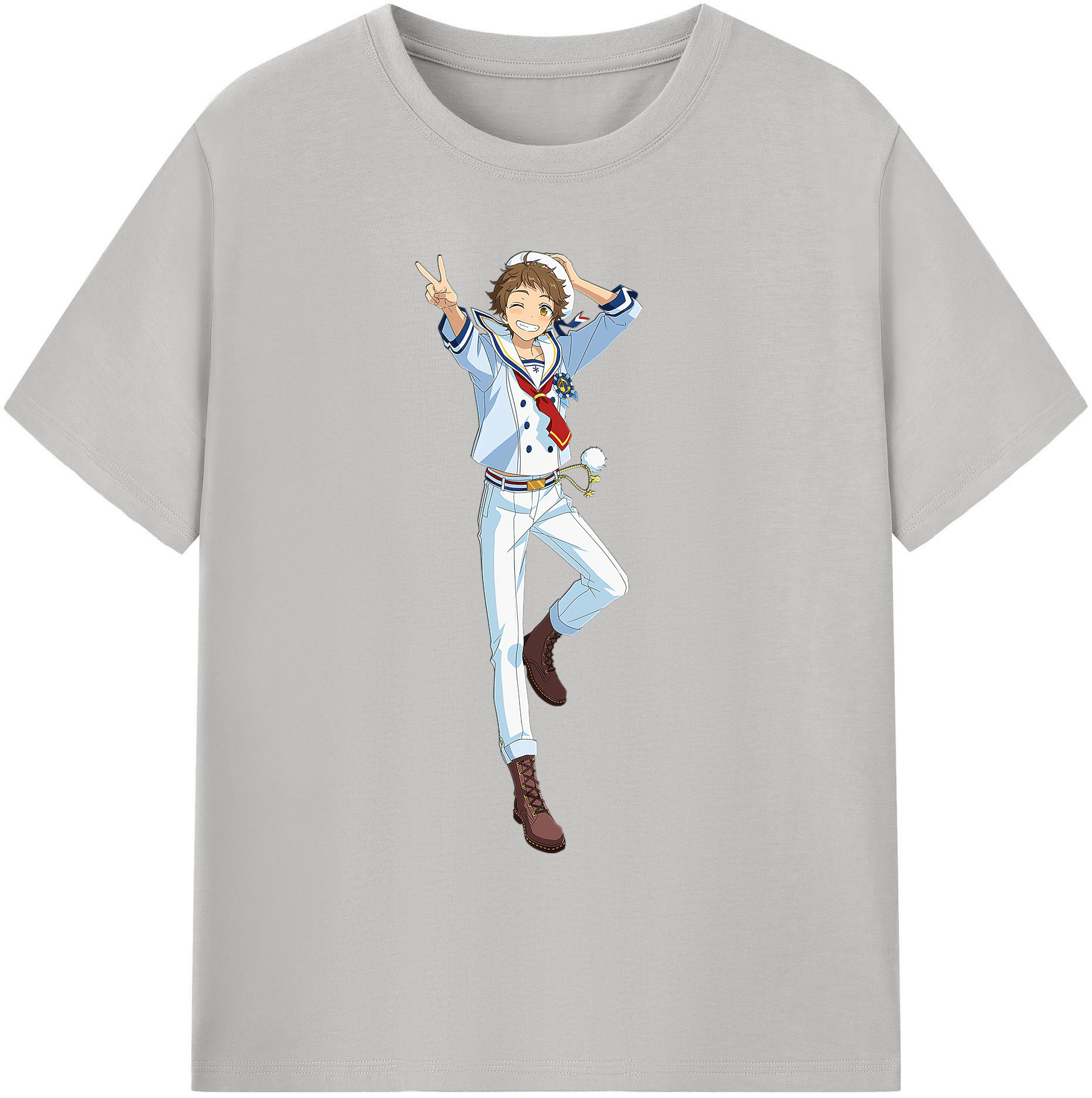 （画像用） あんさんぶるスターズ! Ensemble Stars 綿100％ メンズ半袖Tシャツ｜肌触りやわらか＆通気性