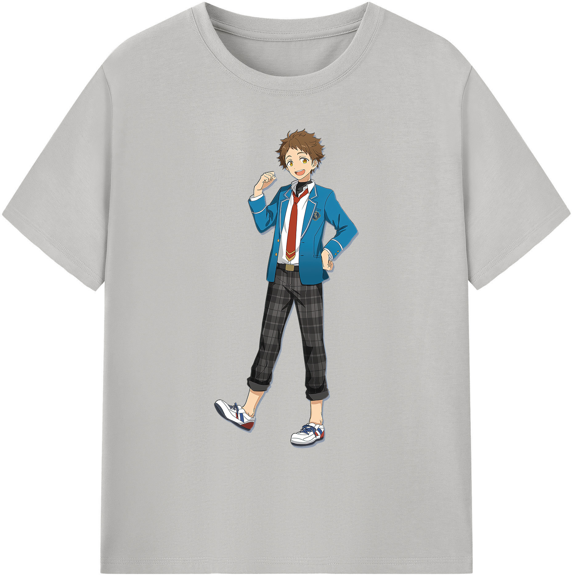 （画像用） あんさんぶるスターズ! Ensemble Stars 綿100％ メンズ半袖Tシャツ｜肌触りやわらか＆通気性