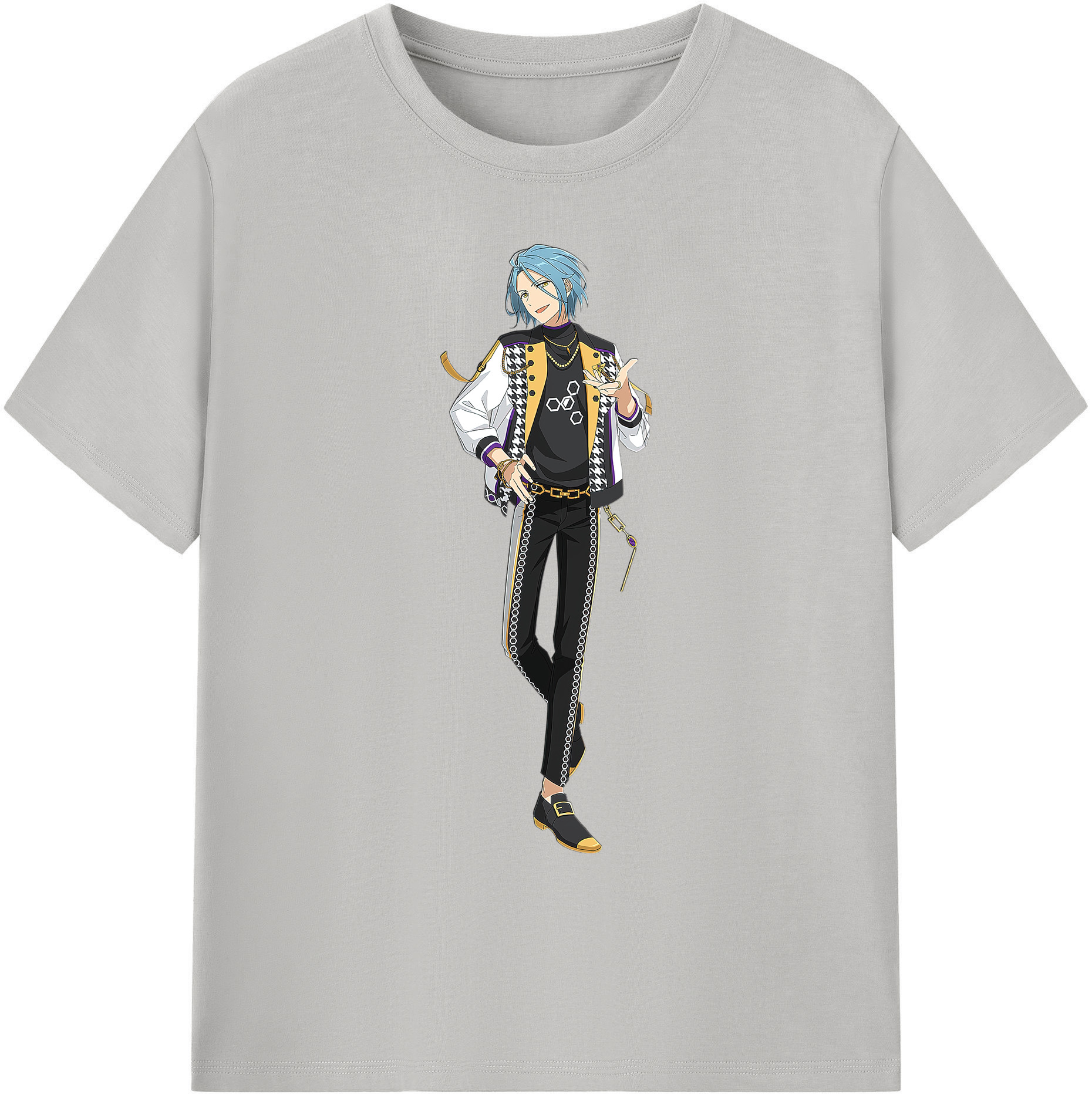 （画像用） あんさんぶるスターズ! Ensemble Stars 綿100％ メンズ半袖Tシャツ｜肌触りやわらか＆通気性