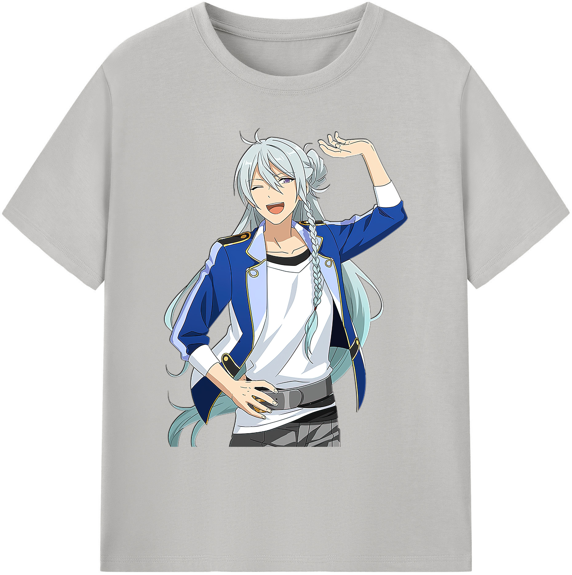 （画像用） あんさんぶるスターズ! Ensemble Stars 綿100％ メンズ半袖Tシャツ｜肌触りやわらか＆通気性