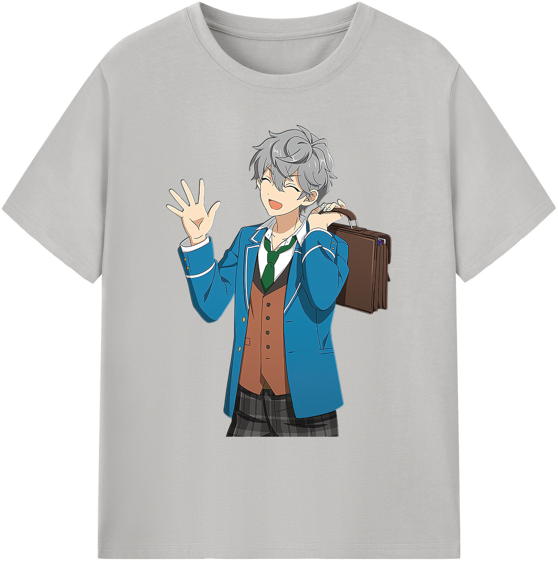 （画像用） あんさんぶるスターズ! Ensemble Stars 綿100％ メンズ半袖Tシャツ｜肌触りやわらか＆通気性