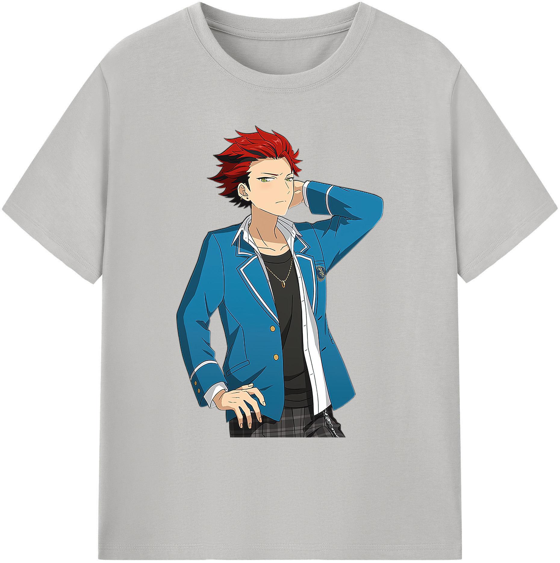 （画像用） あんさんぶるスターズ! Ensemble Stars 綿100％ メンズ半袖Tシャツ｜肌触りやわらか＆通気性