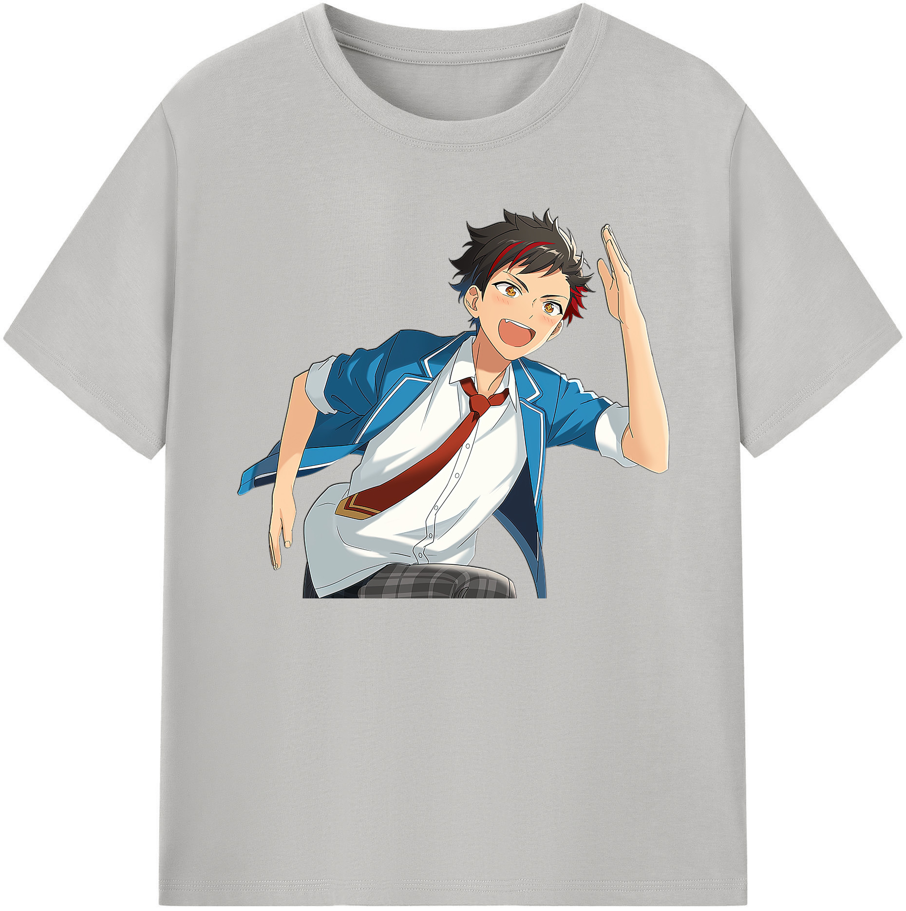 （画像用） あんさんぶるスターズ! Ensemble Stars 綿100％ メンズ半袖Tシャツ｜肌触りやわらか＆通気性