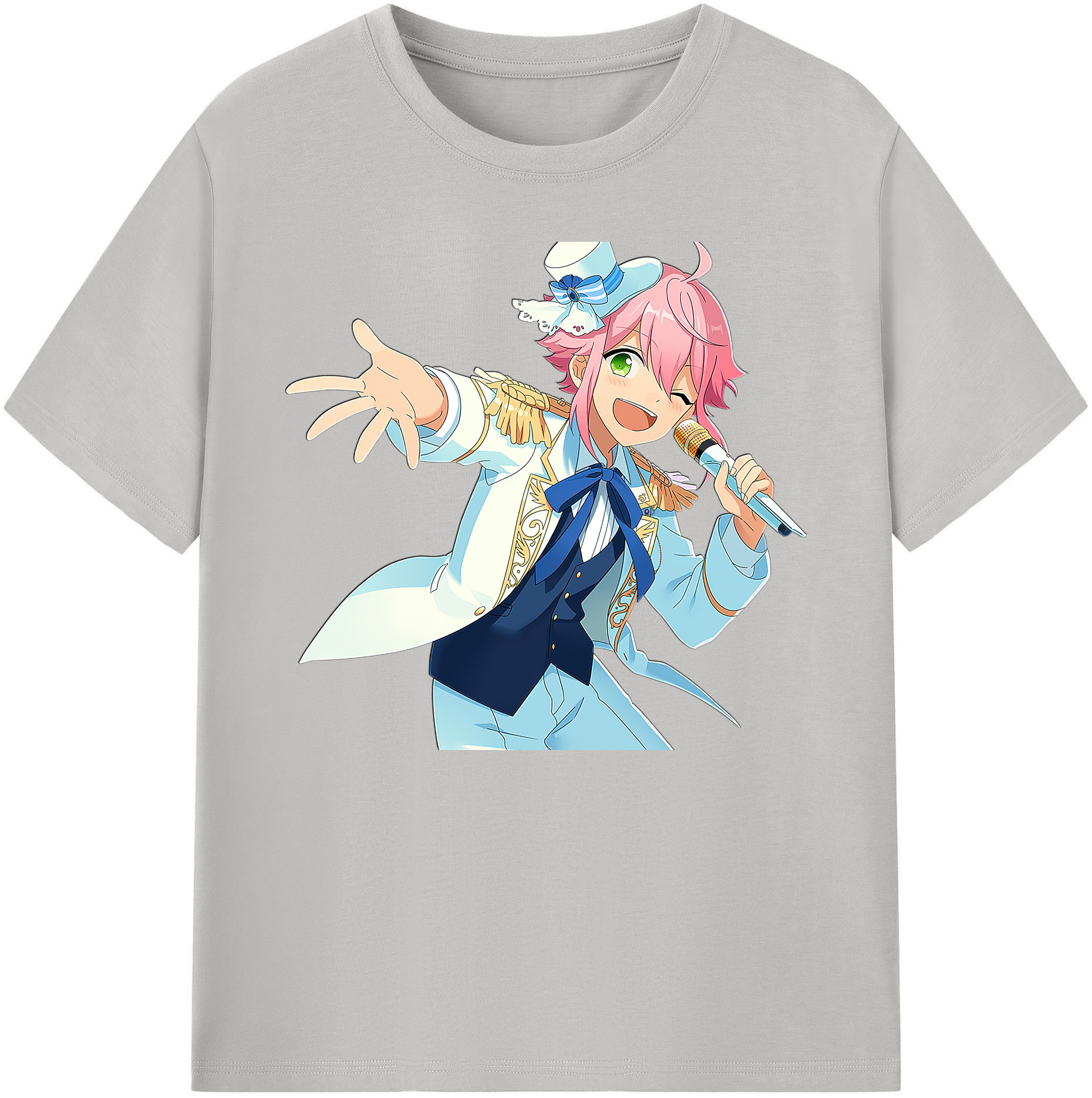 （画像用） あんさんぶるスターズ! Ensemble Stars 綿100％ メンズ半袖Tシャツ｜肌触りやわらか＆通気性