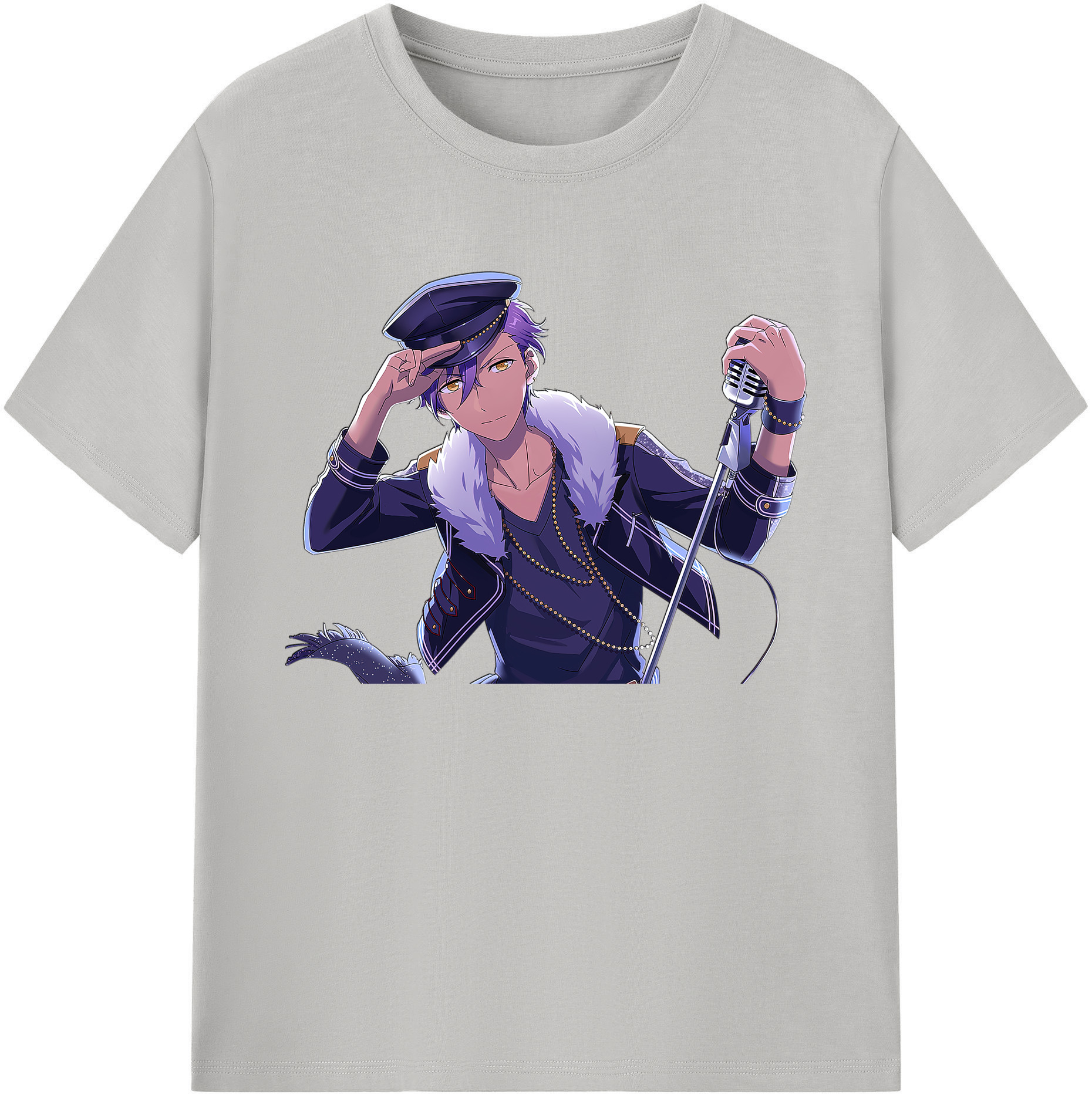 （画像用） あんさんぶるスターズ! Ensemble Stars 綿100％ メンズ半袖Tシャツ｜肌触りやわらか＆通気性