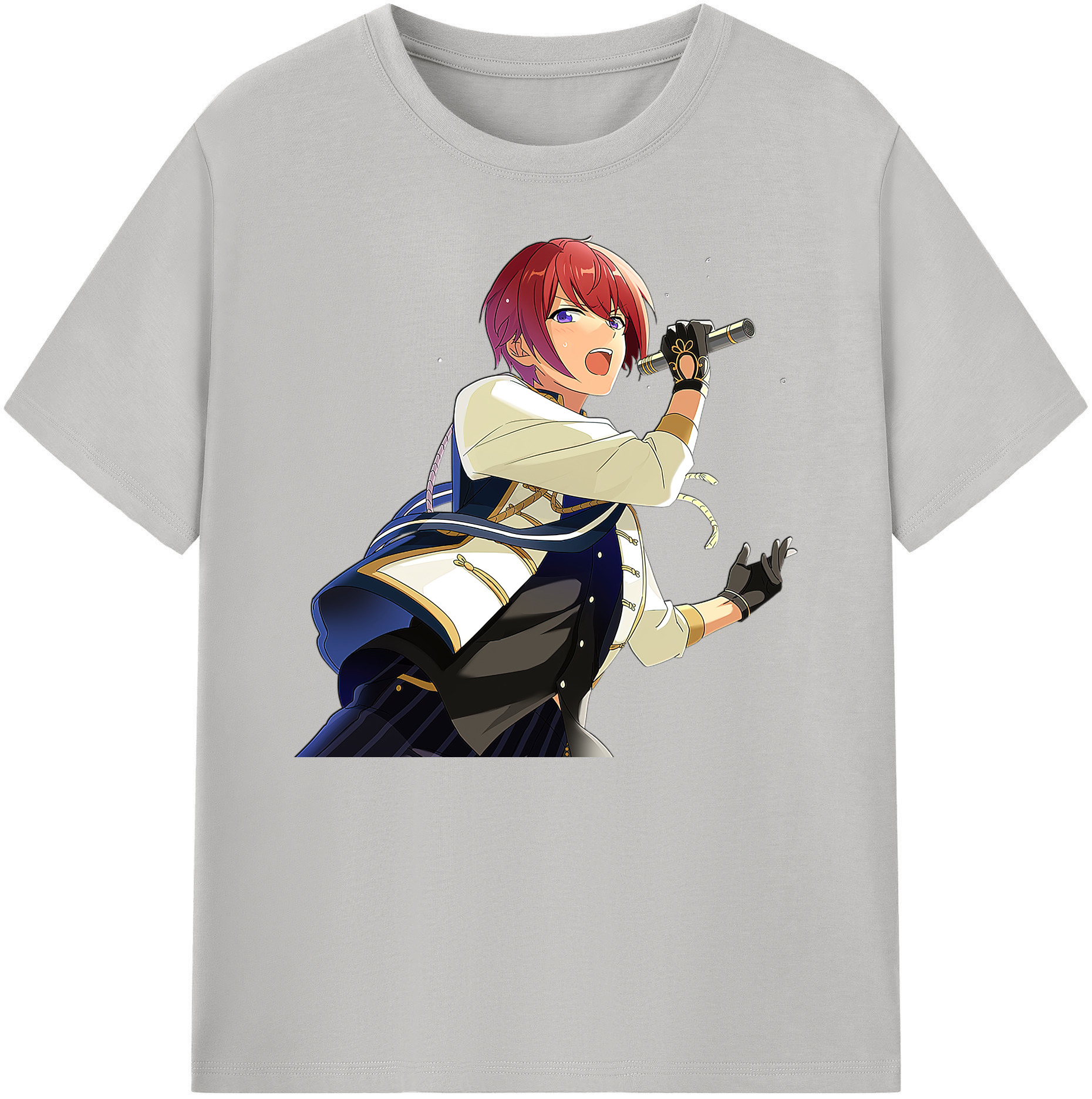 （画像用） あんさんぶるスターズ! Ensemble Stars 綿100％ メンズ半袖Tシャツ｜肌触りやわらか＆通気性