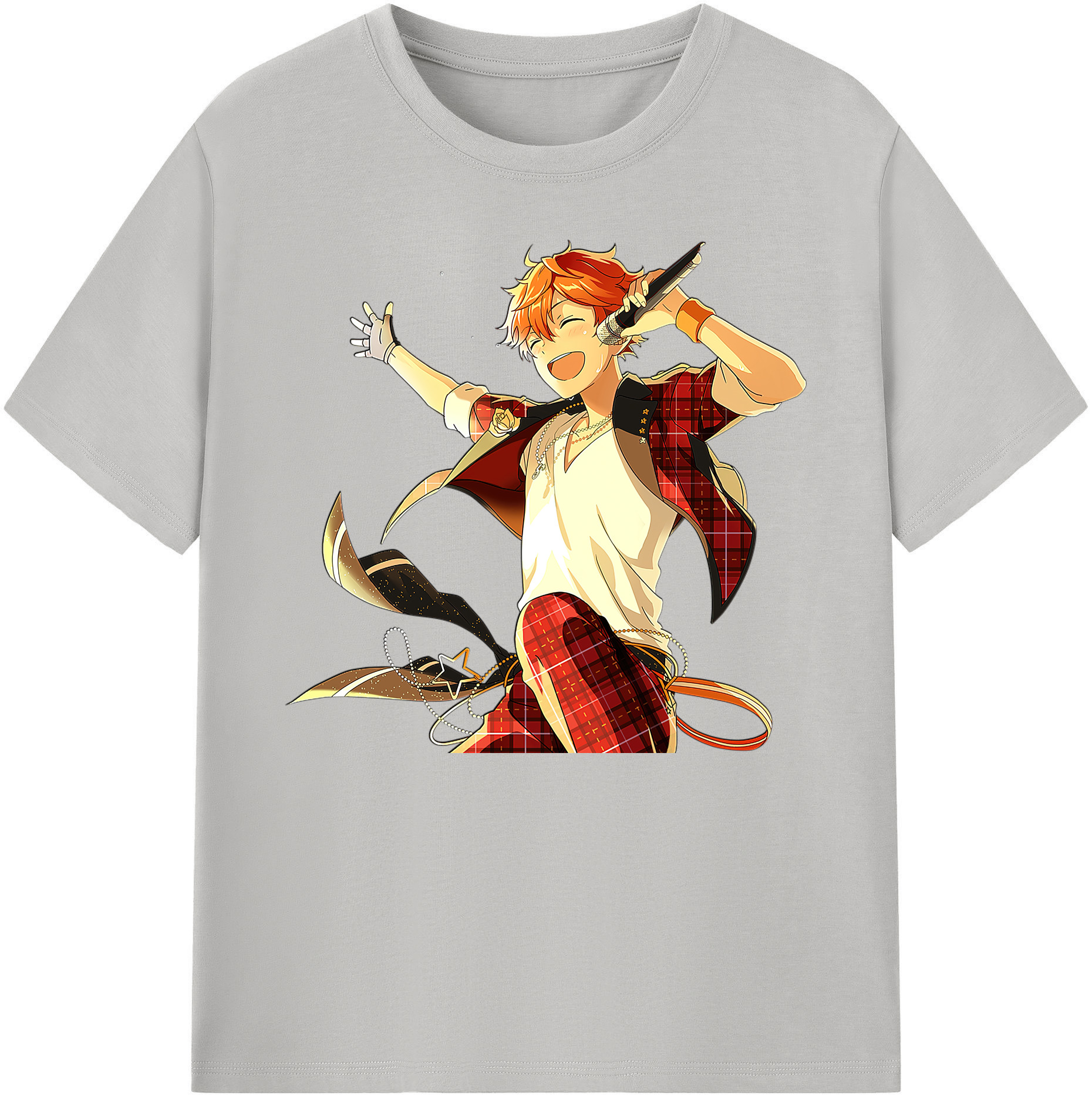 （画像用） あんさんぶるスターズ! Ensemble Stars 綿100％ メンズ半袖Tシャツ｜肌触りやわらか＆通気性
