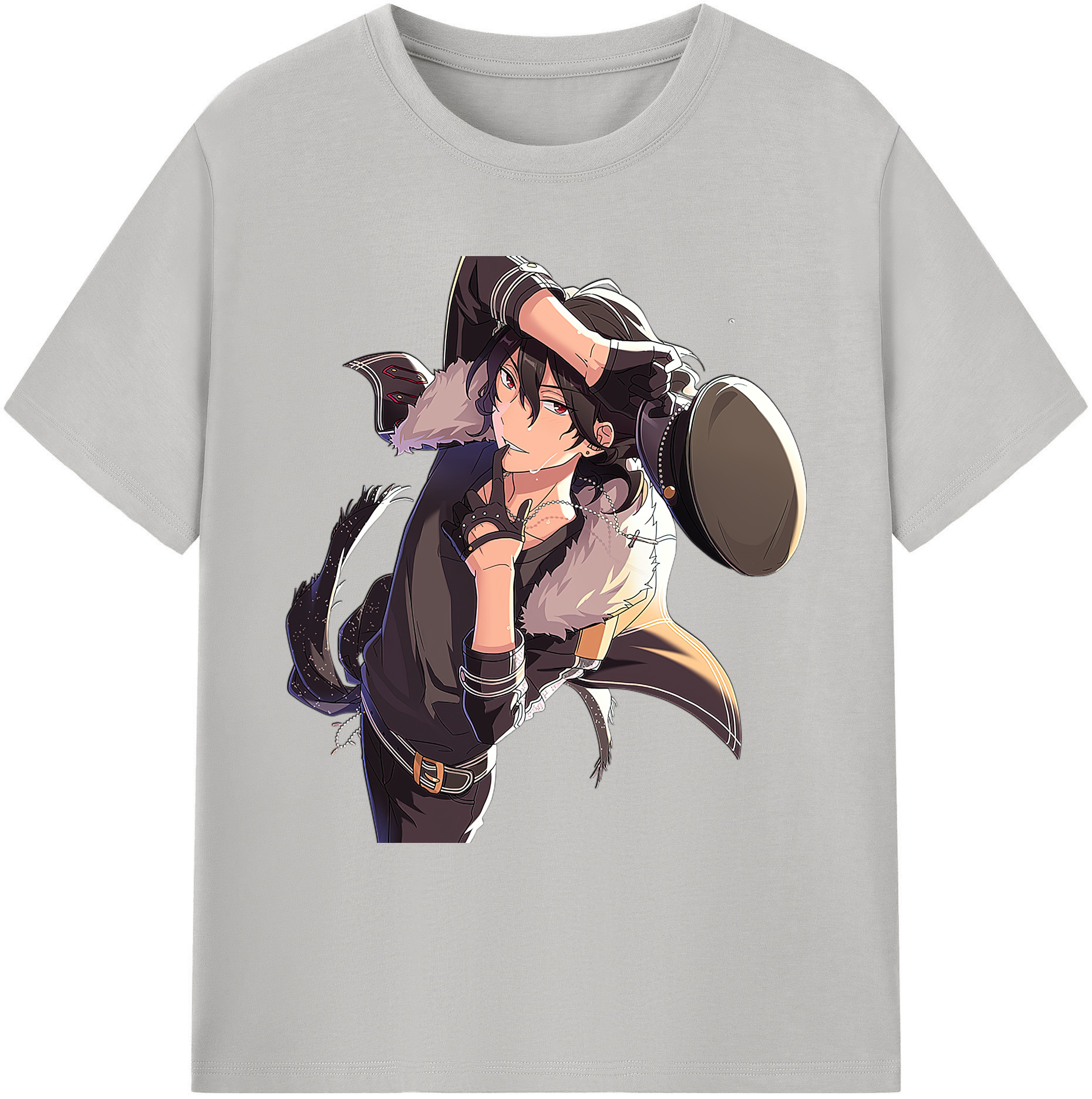 （画像用） あんさんぶるスターズ! Ensemble Stars 綿100％ メンズ半袖Tシャツ｜肌触りやわらか＆通気性