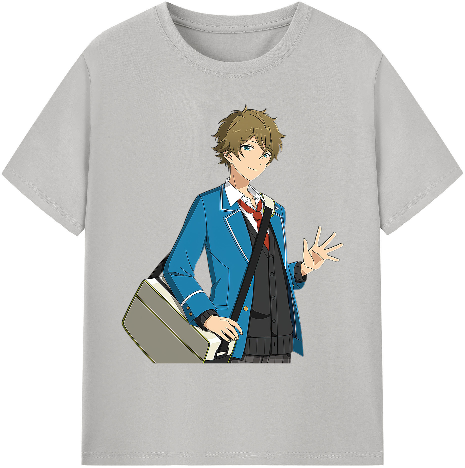 （画像用） あんさんぶるスターズ! Ensemble Stars 綿100％ メンズ半袖Tシャツ｜肌触りやわらか＆通気性