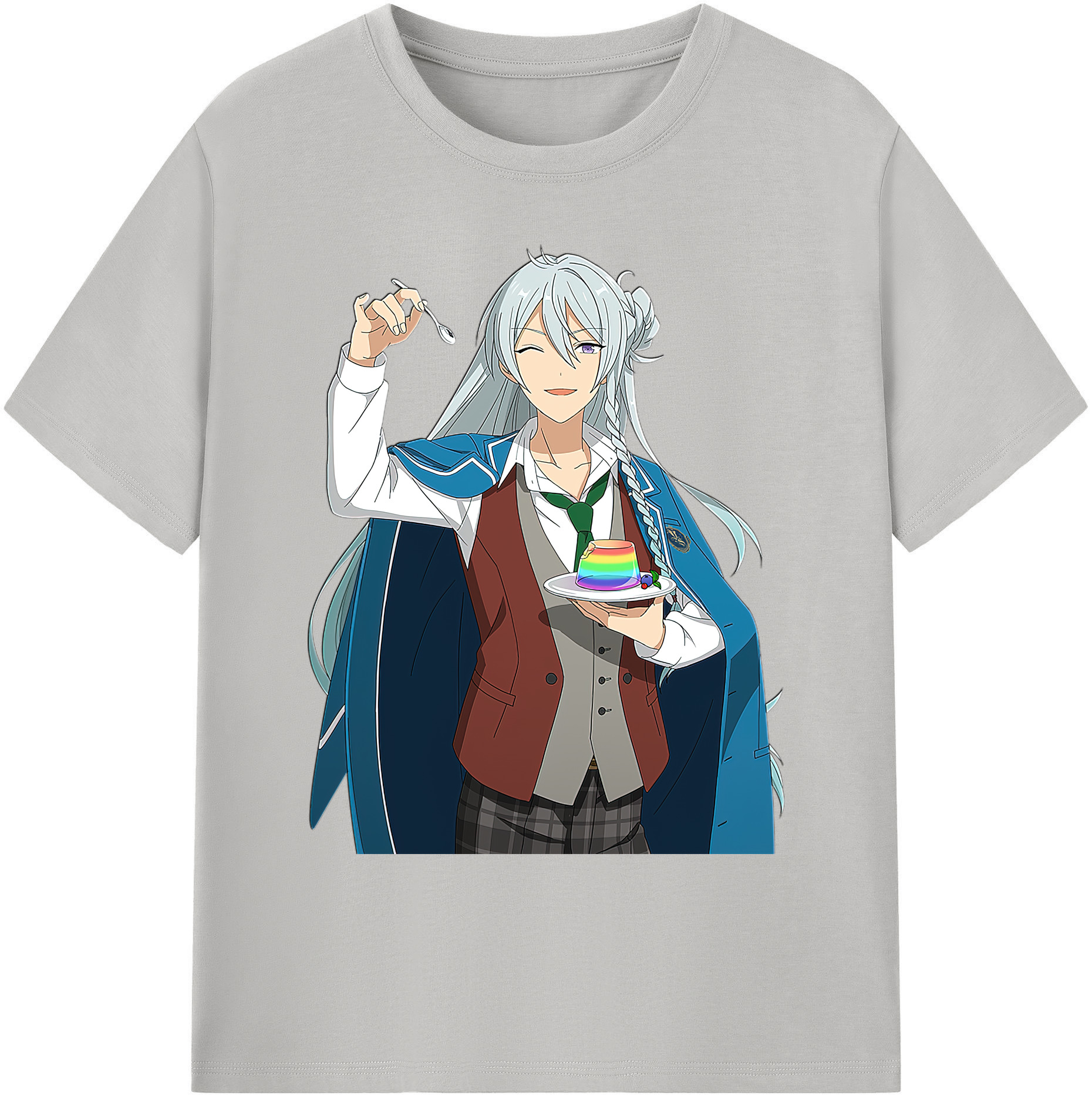 （画像用） あんさんぶるスターズ! Ensemble Stars 綿100％ メンズ半袖Tシャツ｜肌触りやわらか＆通気性