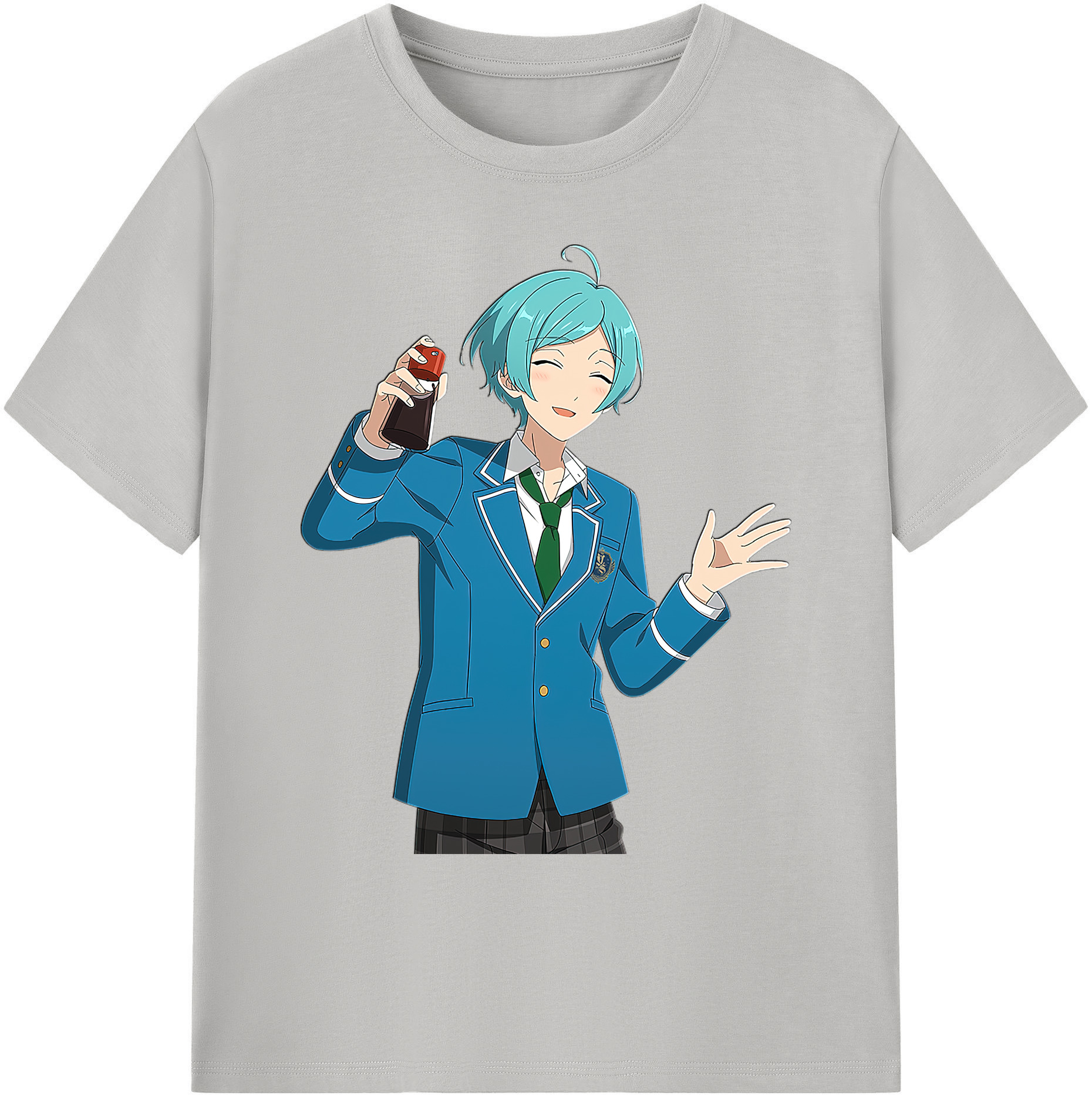（画像用） あんさんぶるスターズ! Ensemble Stars 綿100％ メンズ半袖Tシャツ｜肌触りやわらか＆通気性