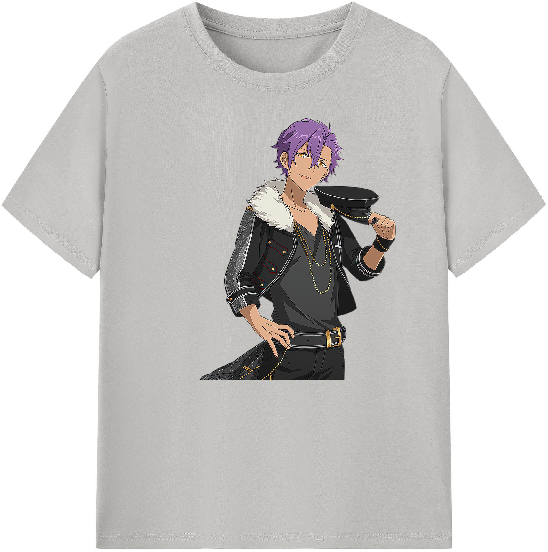 （画像用） あんさんぶるスターズ! Ensemble Stars 綿100％ メンズ半袖Tシャツ｜肌触りやわらか＆通気性