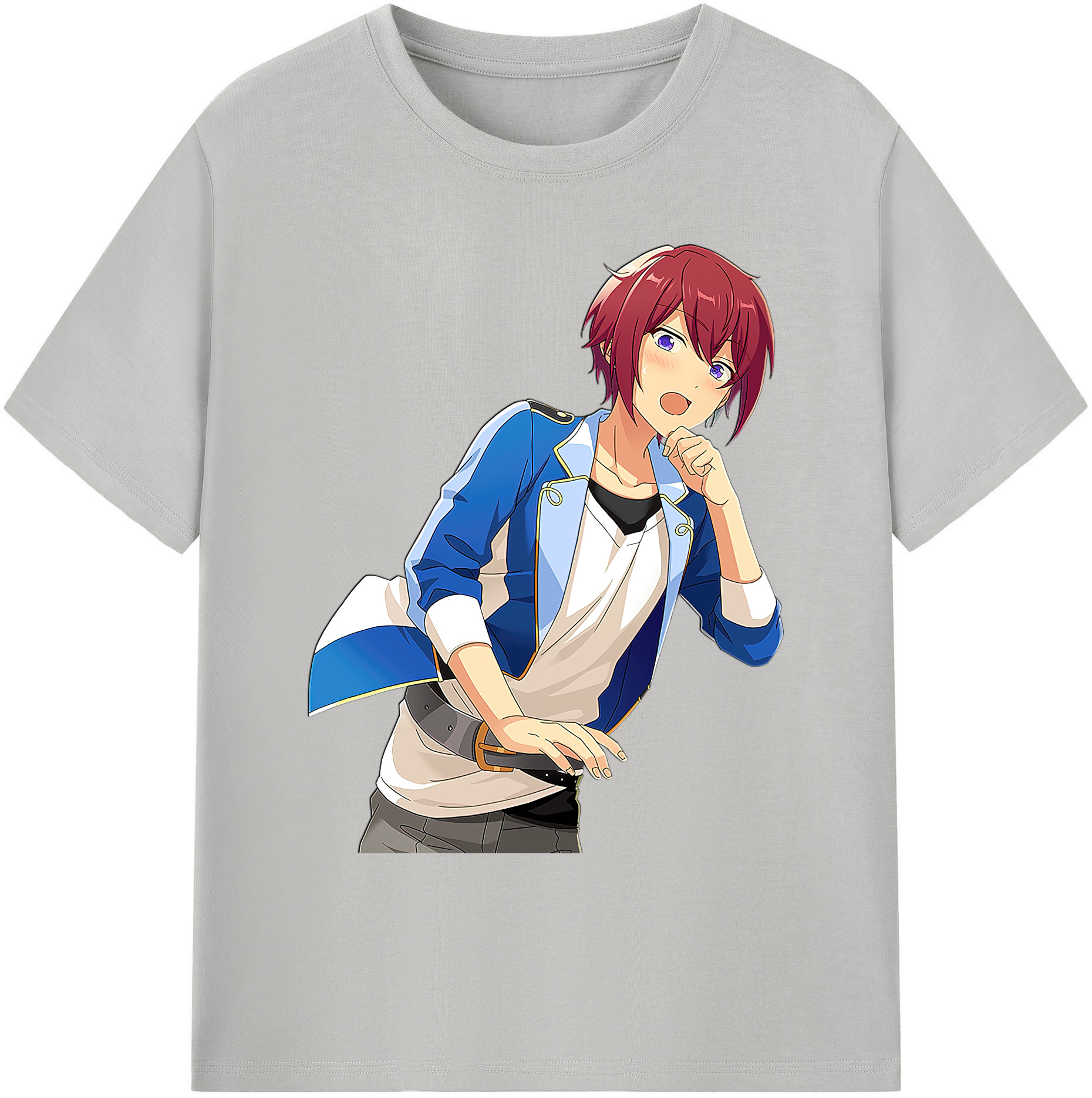 （画像用） あんさんぶるスターズ! Ensemble Stars 綿100％ メンズ半袖Tシャツ｜肌触りやわらか＆通気性