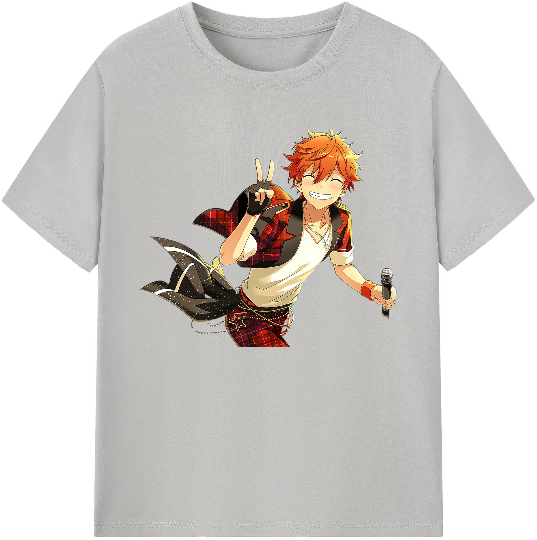 （画像用） あんさんぶるスターズ! Ensemble Stars 綿100％ メンズ半袖Tシャツ｜肌触りやわらか＆通気性