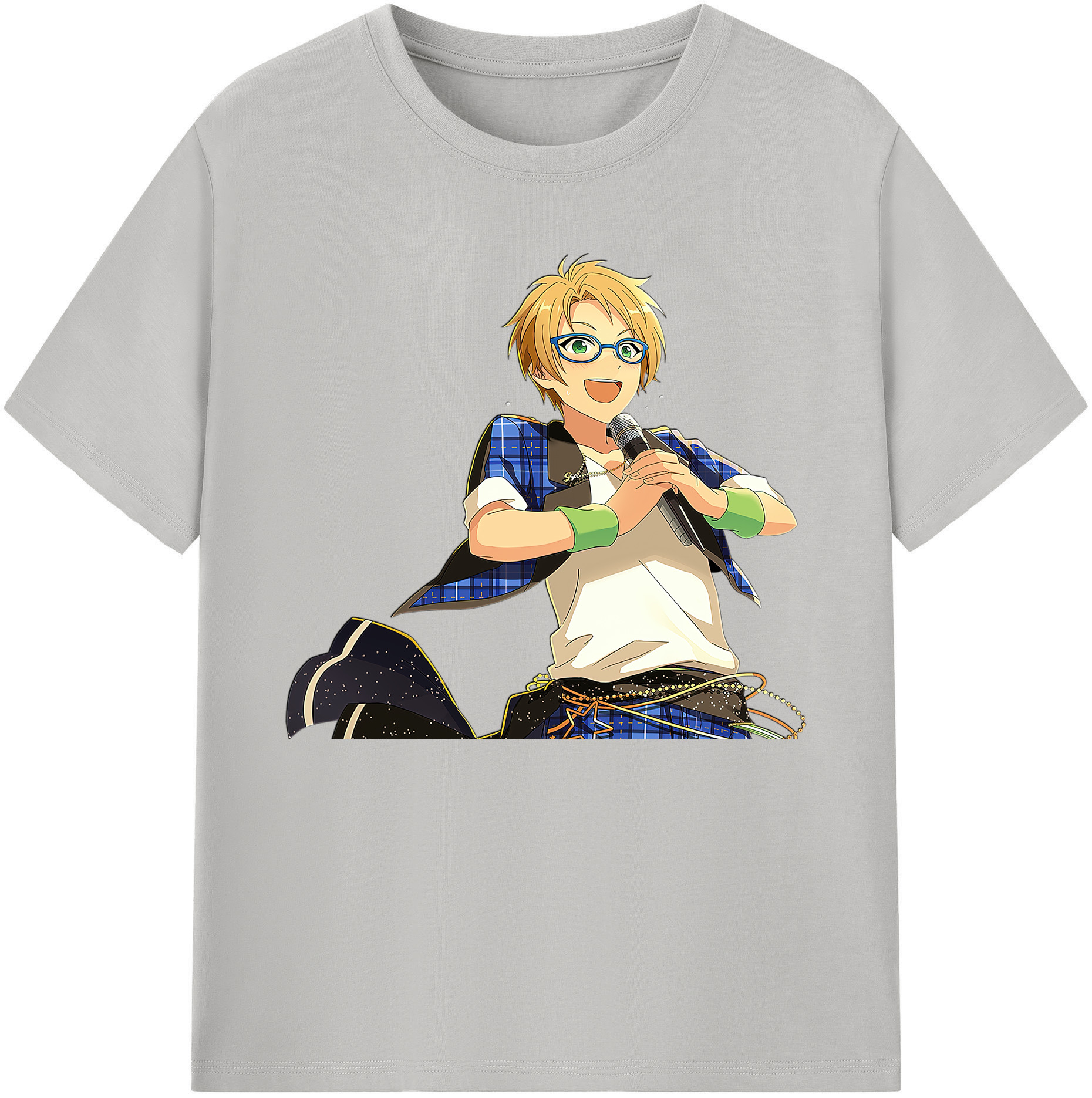 （画像用） あんさんぶるスターズ! Ensemble Stars 綿100％ メンズ半袖Tシャツ｜肌触りやわらか＆通気性