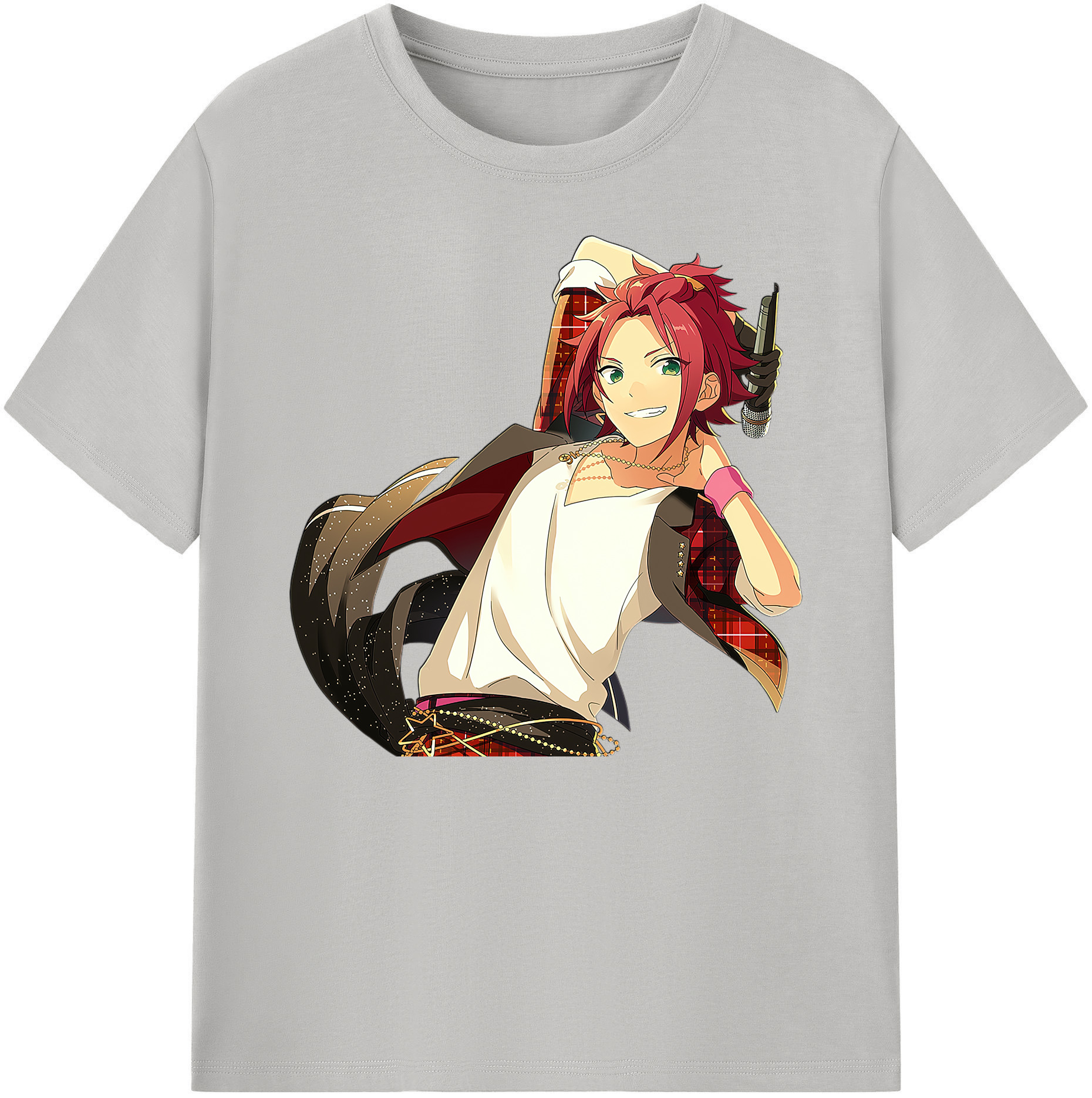 （画像用） あんさんぶるスターズ! Ensemble Stars 綿100％ メンズ半袖Tシャツ｜肌触りやわらか＆通気性