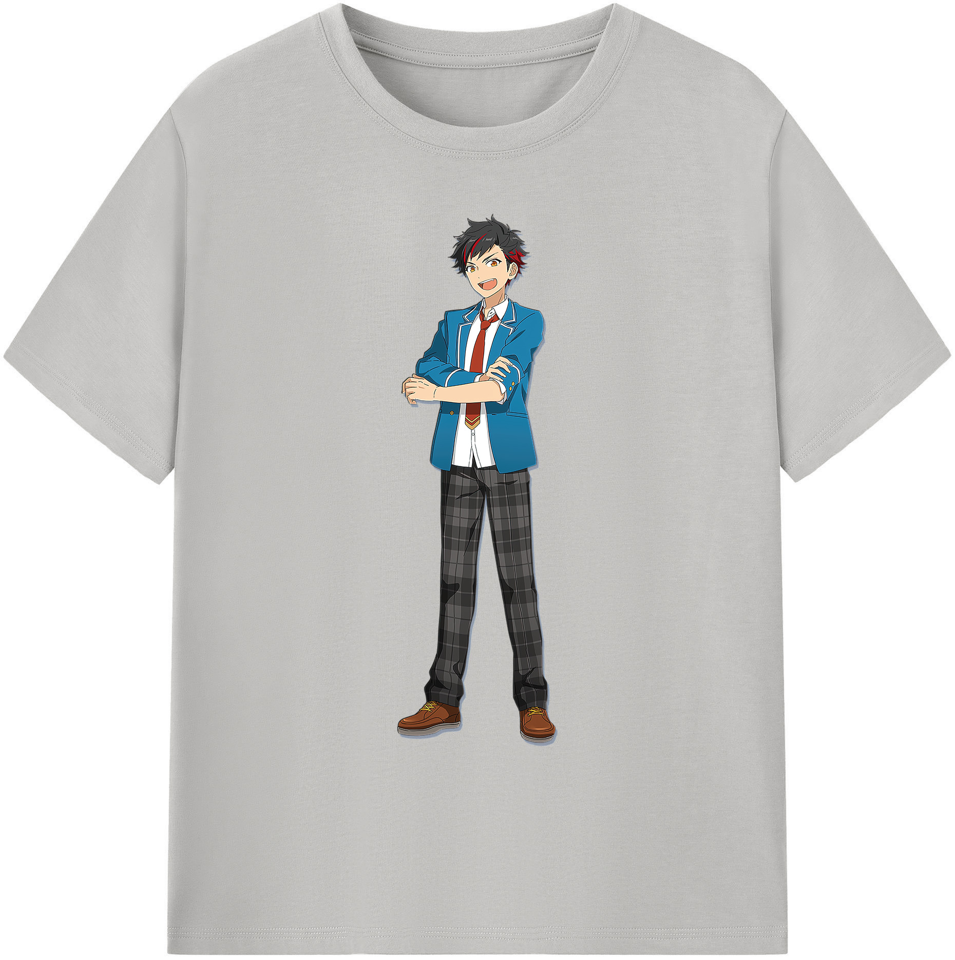 （画像用） あんさんぶるスターズ! Ensemble Stars 綿100％ メンズ半袖Tシャツ｜肌触りやわらか＆通気性