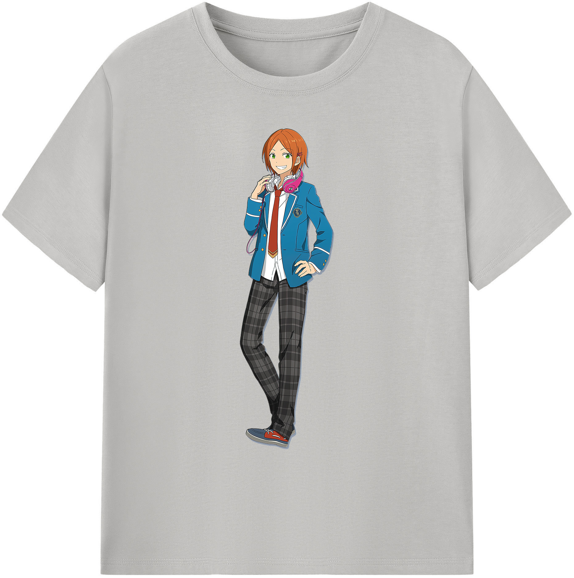 （画像用） あんさんぶるスターズ! Ensemble Stars 綿100％ メンズ半袖Tシャツ｜肌触りやわらか＆通気性