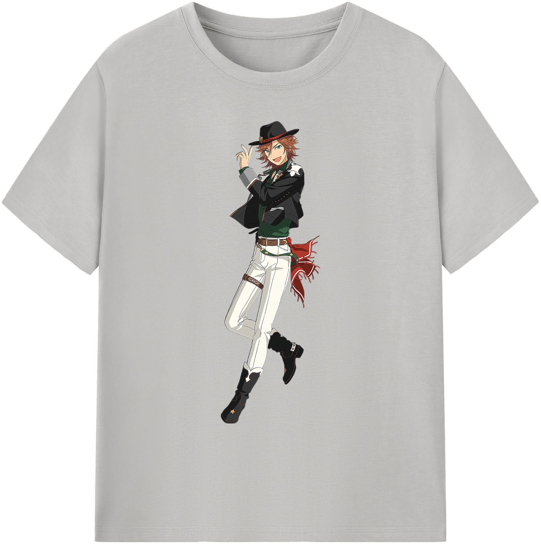 （画像用） あんさんぶるスターズ! Ensemble Stars 綿100％ メンズ半袖Tシャツ｜肌触りやわらか＆通気性