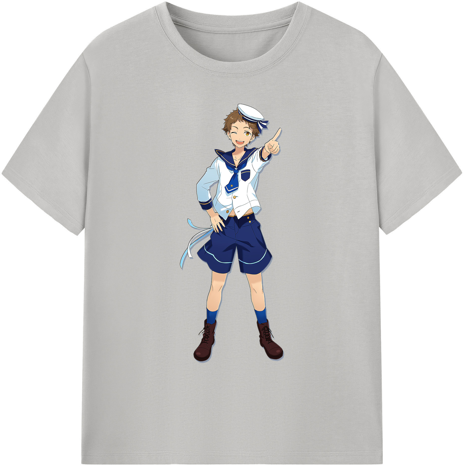 （画像用） あんさんぶるスターズ! Ensemble Stars 綿100％ メンズ半袖Tシャツ｜肌触りやわらか＆通気性