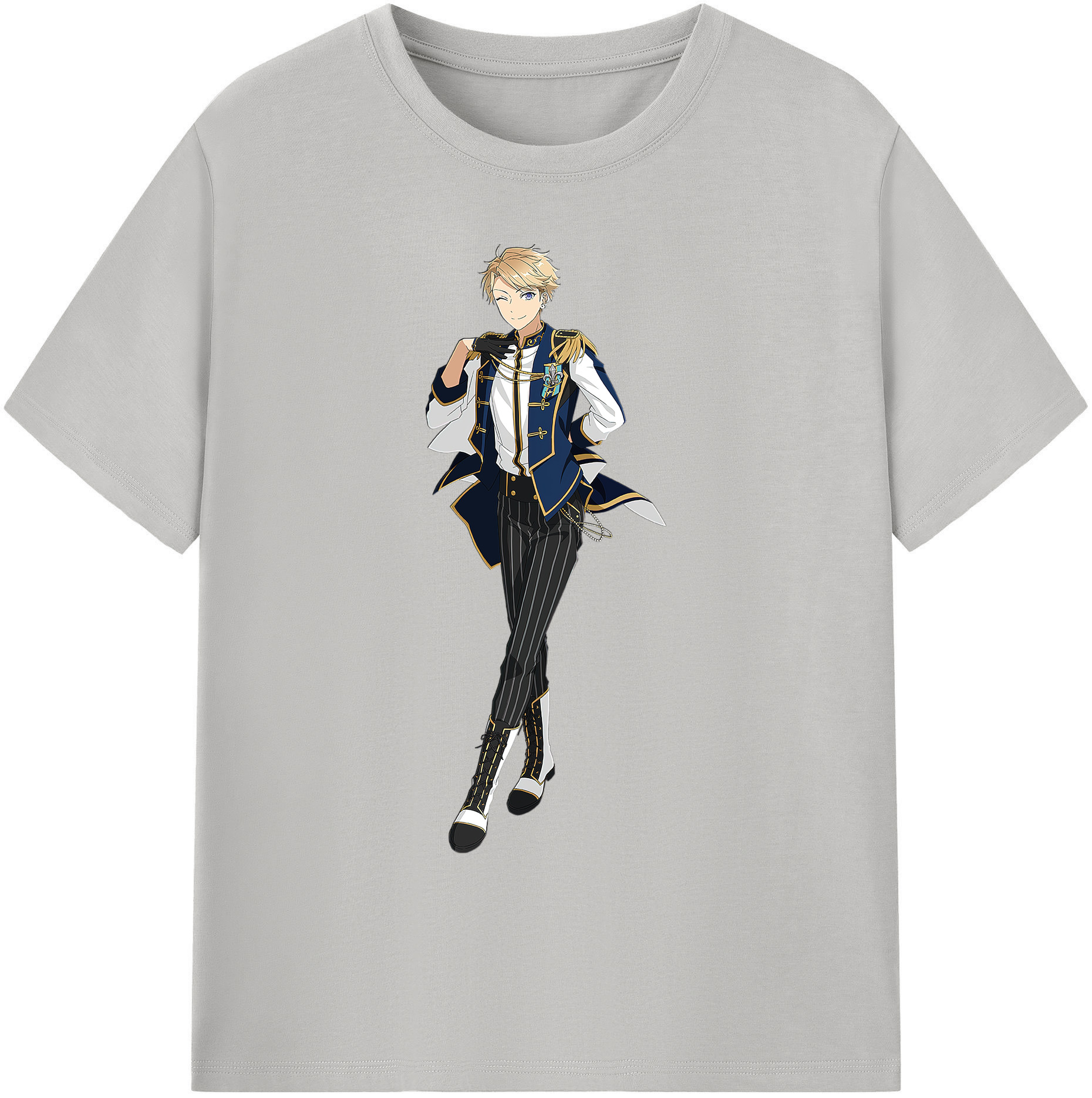 （画像用） あんさんぶるスターズ! Ensemble Stars 綿100％ メンズ半袖Tシャツ｜肌触りやわらか＆通気性