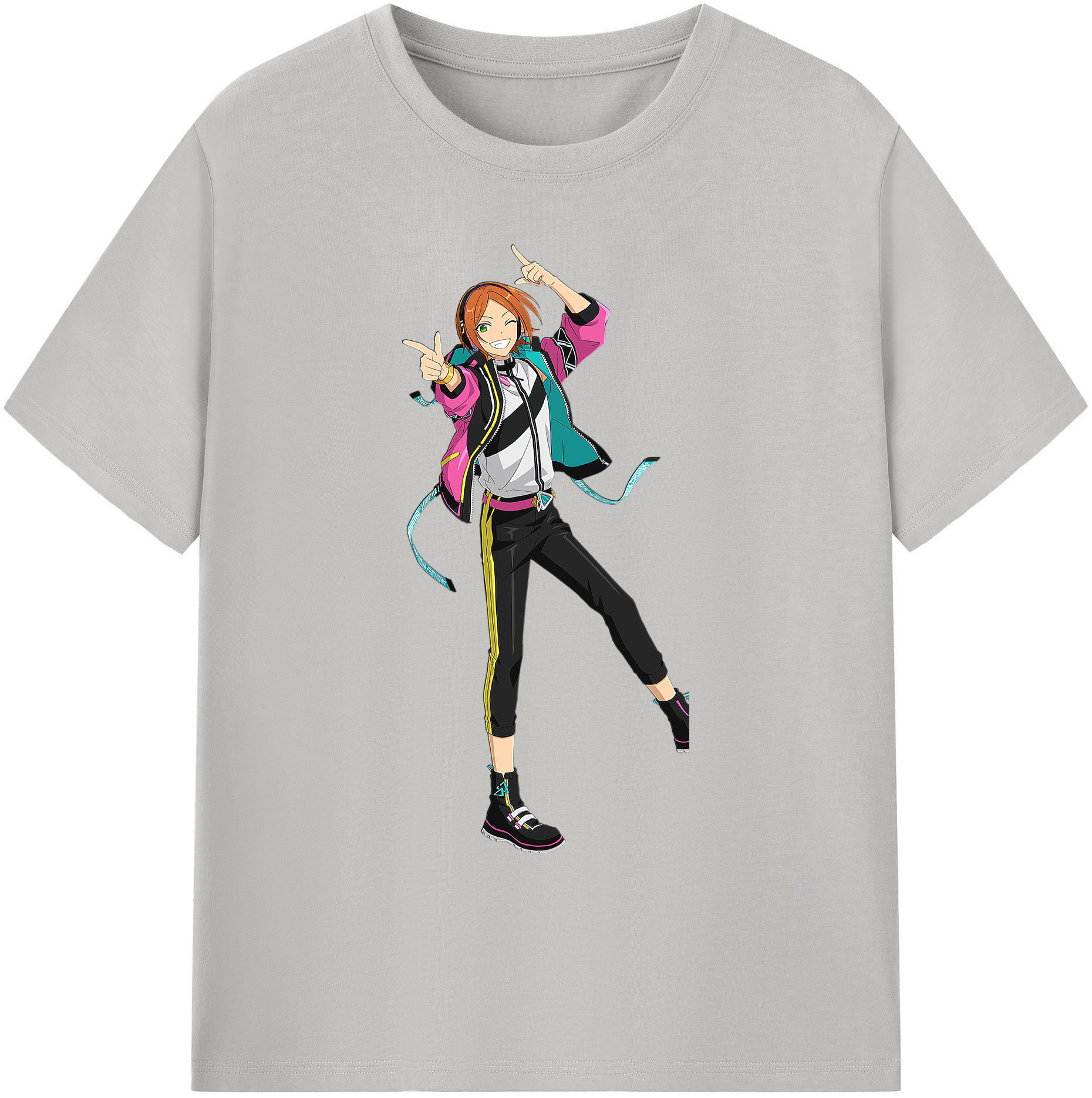 （画像用） あんさんぶるスターズ! Ensemble Stars 綿100％ メンズ半袖Tシャツ｜肌触りやわらか＆通気性