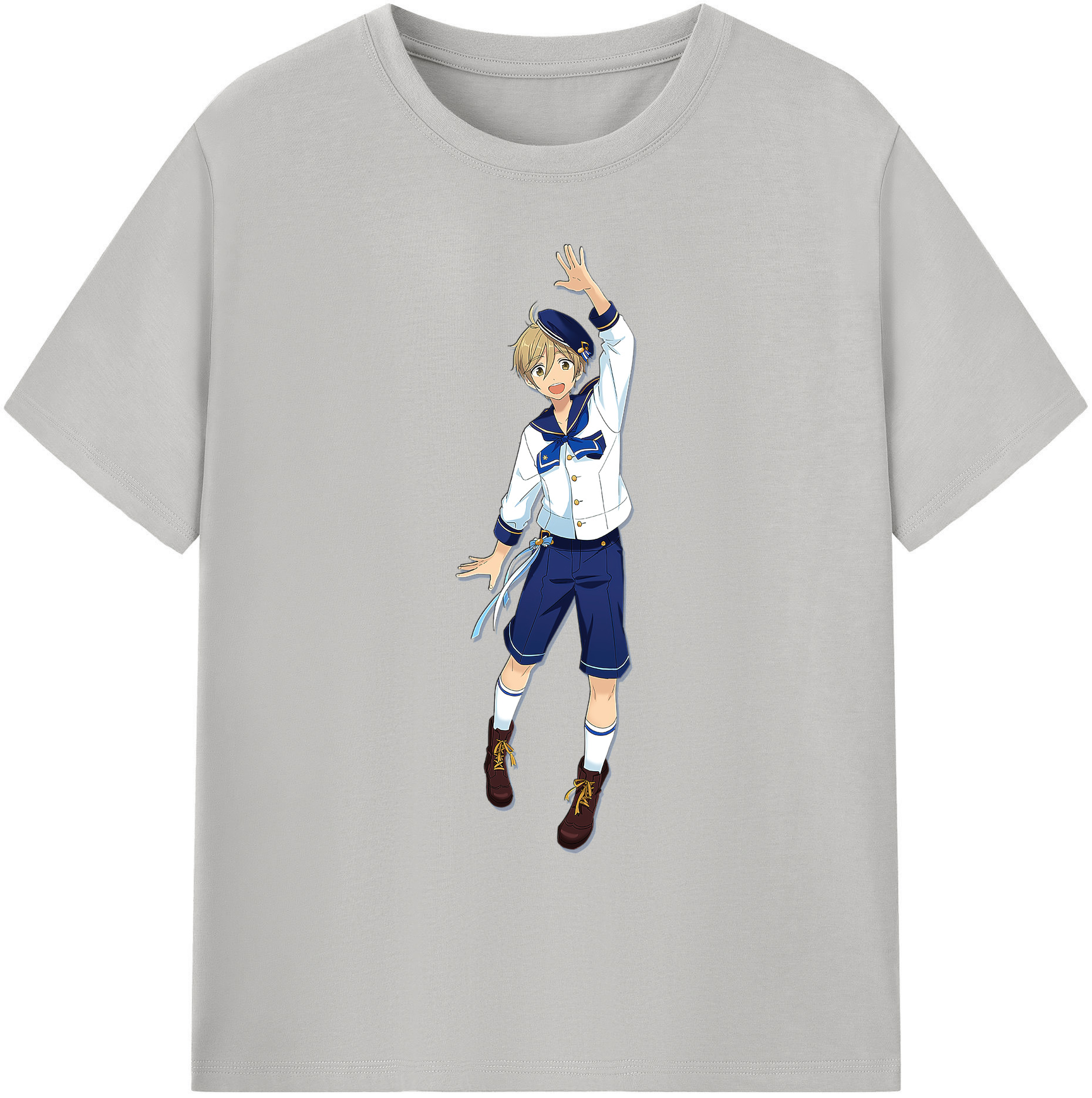 （画像用） あんさんぶるスターズ! Ensemble Stars 綿100％ メンズ半袖Tシャツ｜肌触りやわらか＆通気性