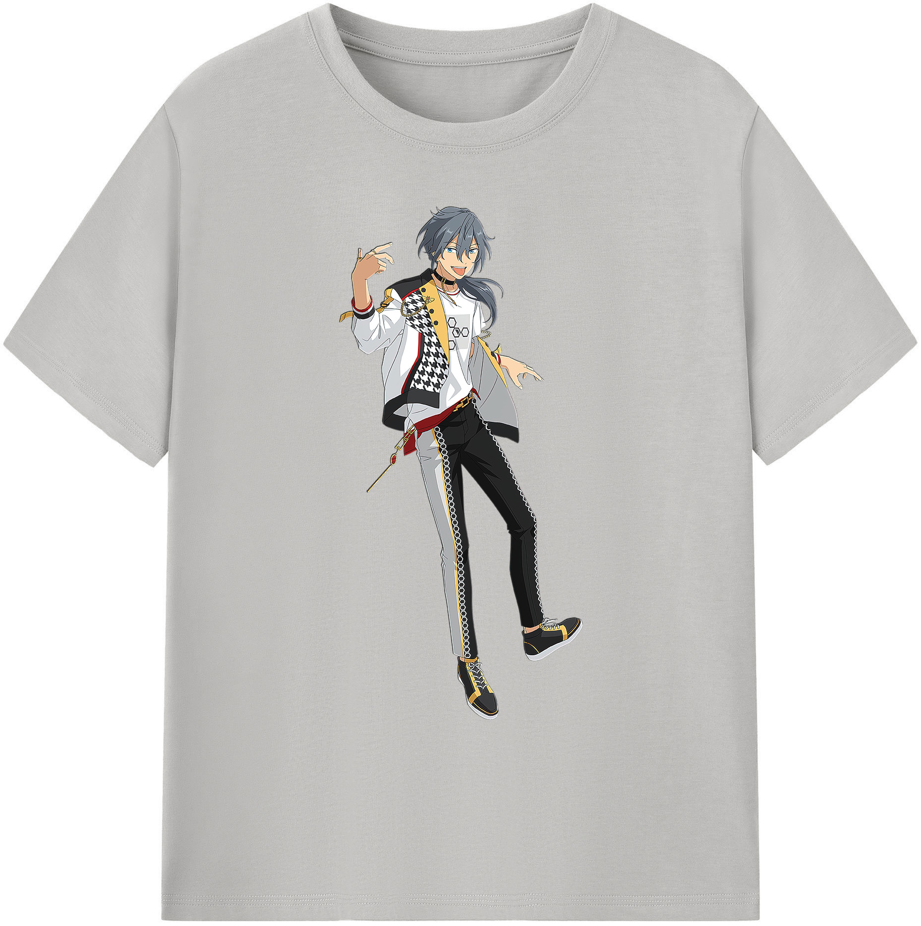 （画像用） あんさんぶるスターズ! Ensemble Stars 綿100％ メンズ半袖Tシャツ｜肌触りやわらか＆通気性