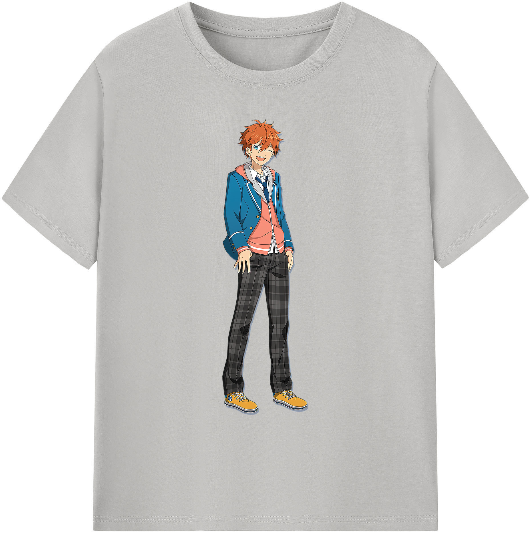 （画像用） あんさんぶるスターズ! Ensemble Stars 綿100％ メンズ半袖Tシャツ｜肌触りやわらか＆通気性
