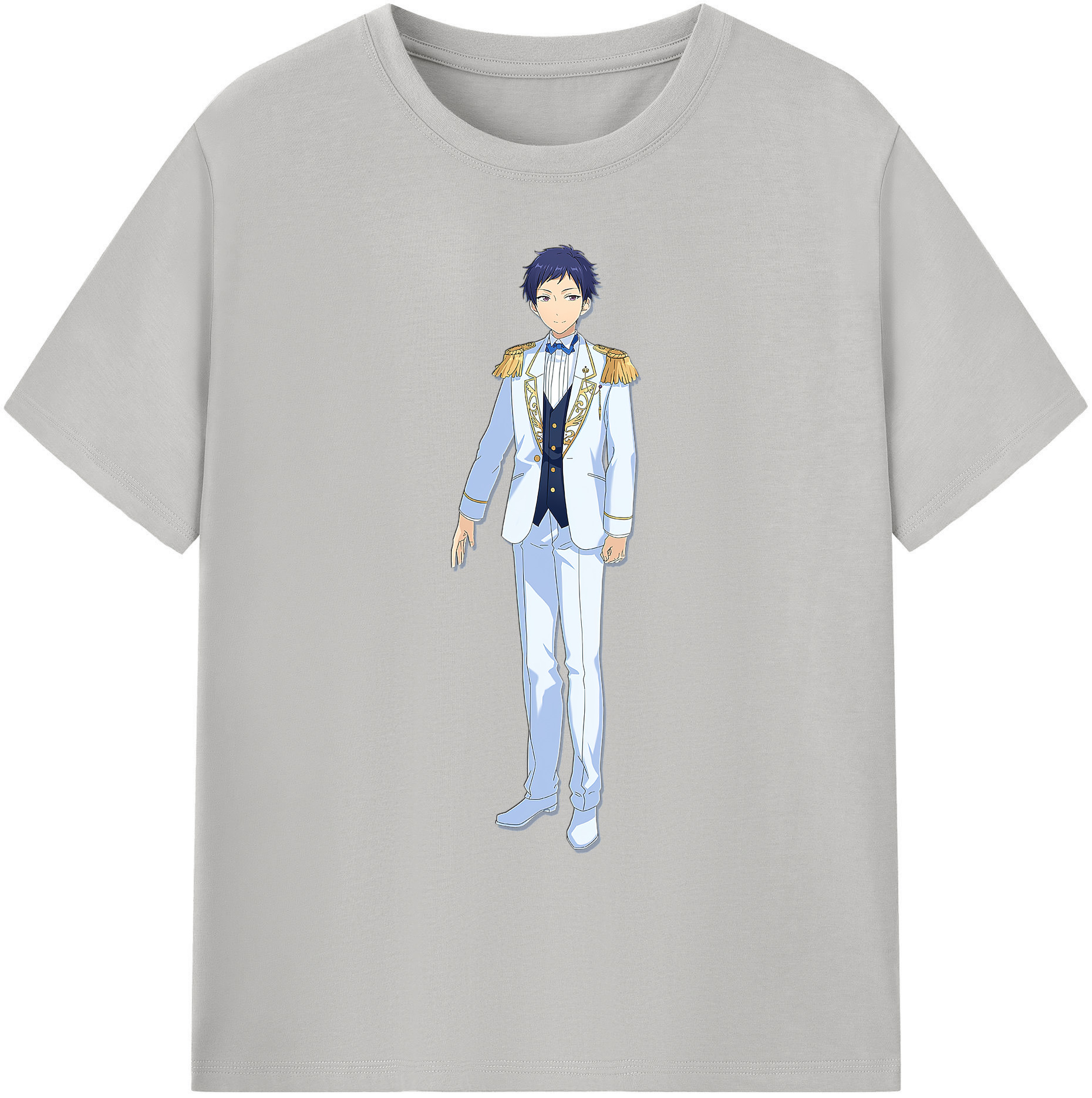 （画像用） あんさんぶるスターズ! Ensemble Stars 綿100％ メンズ半袖Tシャツ｜肌触りやわらか＆通気性