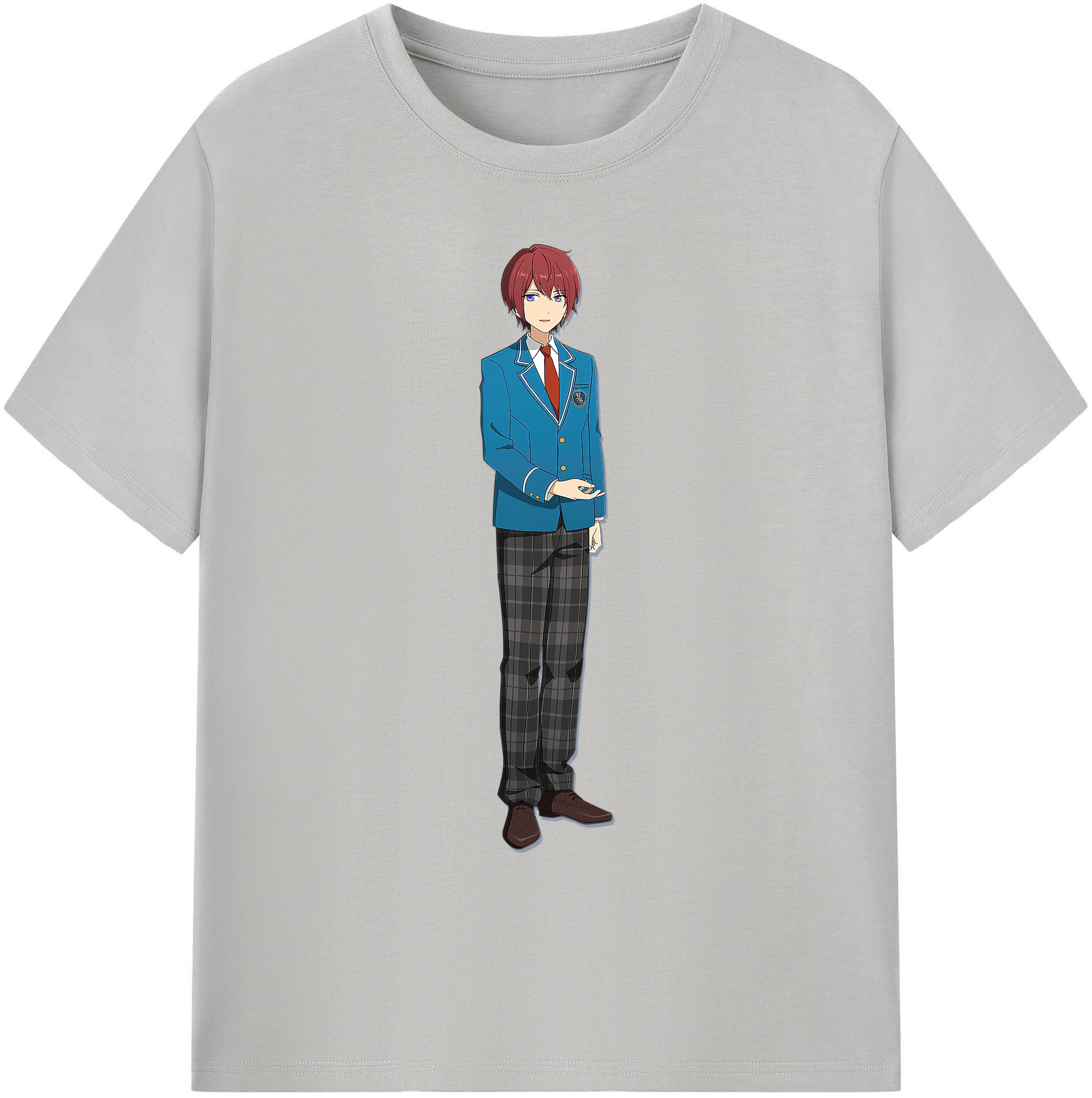 （画像用） あんさんぶるスターズ! Ensemble Stars 綿100％ メンズ半袖Tシャツ｜肌触りやわらか＆通気性