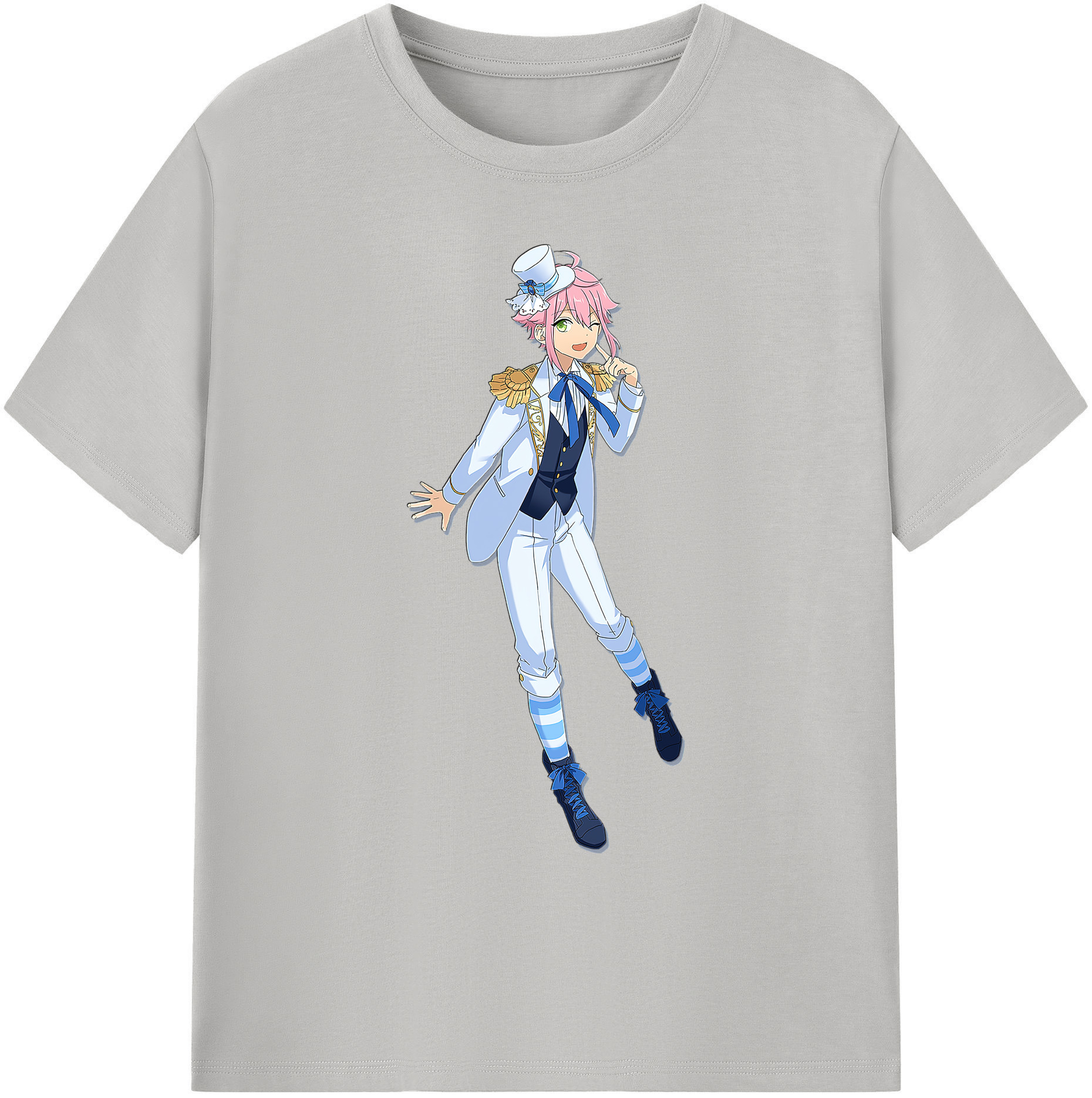 （画像用） あんさんぶるスターズ! Ensemble Stars 綿100％ メンズ半袖Tシャツ｜肌触りやわらか＆通気性