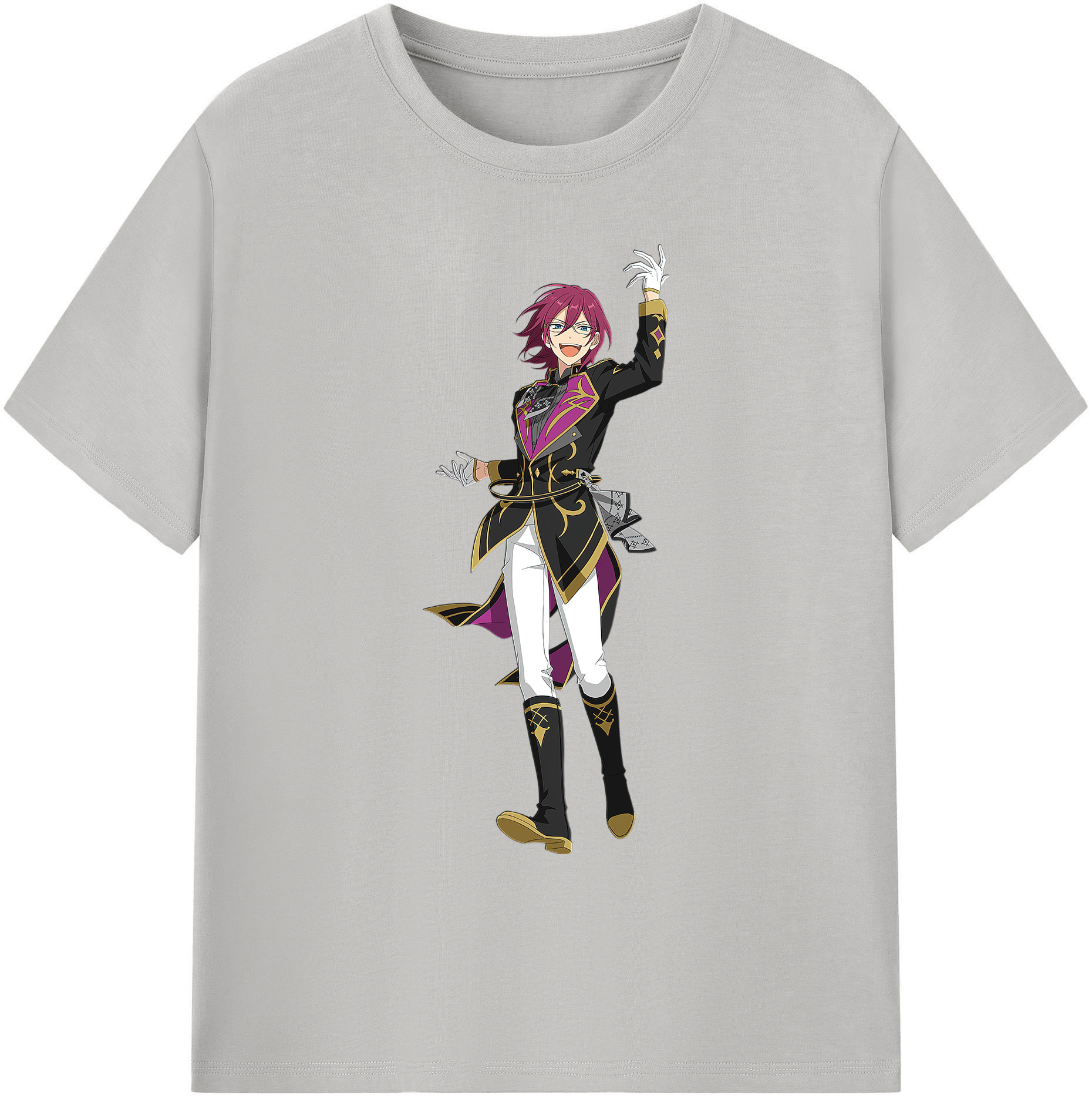 （画像用） あんさんぶるスターズ! Ensemble Stars 綿100％ メンズ半袖Tシャツ｜肌触りやわらか＆通気性