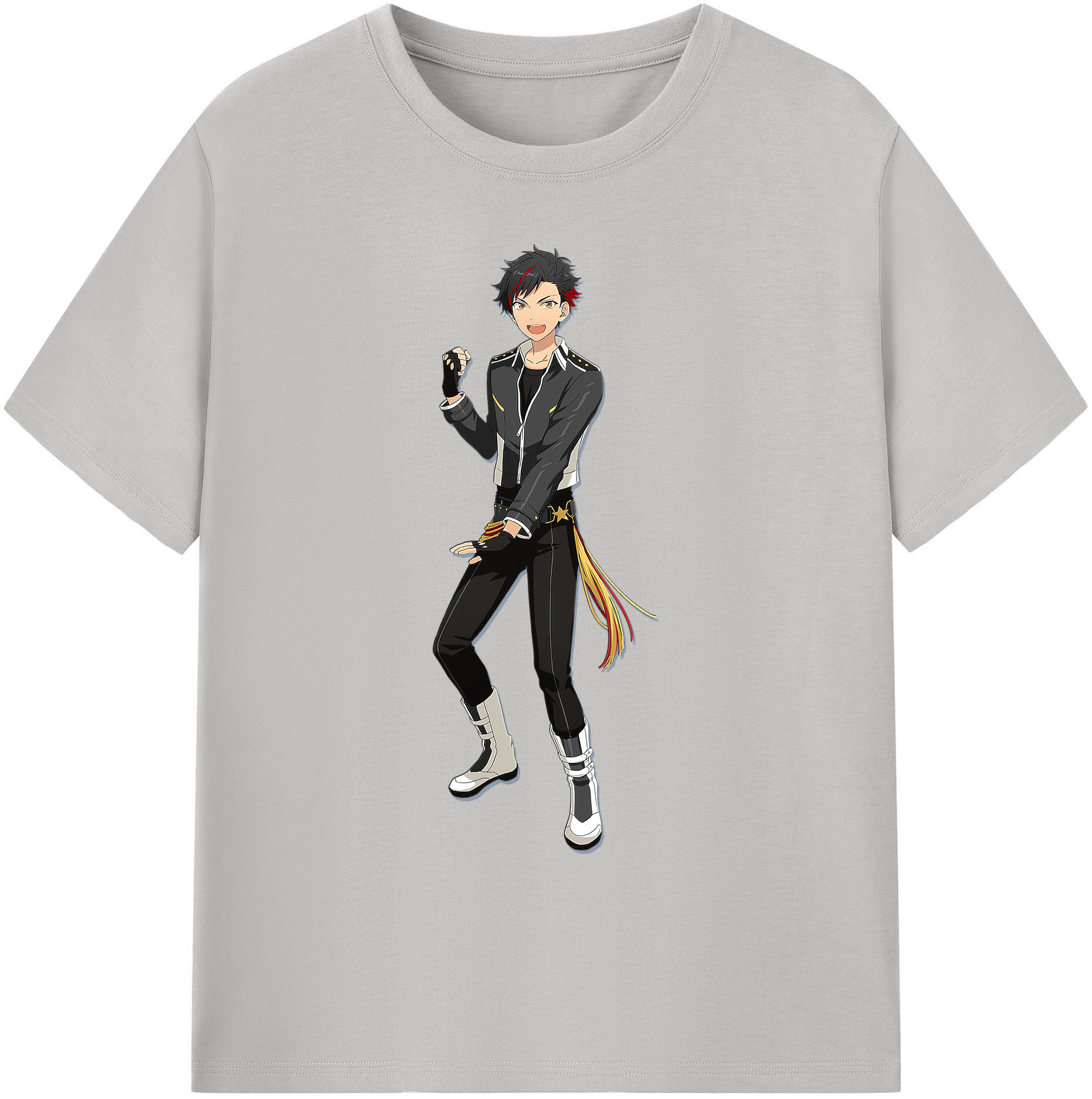 （画像用） あんさんぶるスターズ! Ensemble Stars 綿100％ メンズ半袖Tシャツ｜肌触りやわらか＆通気性