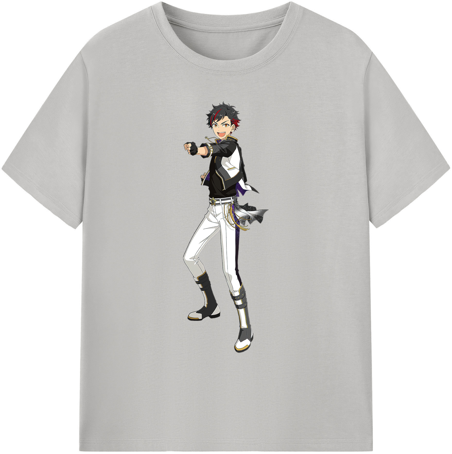 （画像用） あんさんぶるスターズ! Ensemble Stars 綿100％ メンズ半袖Tシャツ｜肌触りやわらか＆通気性