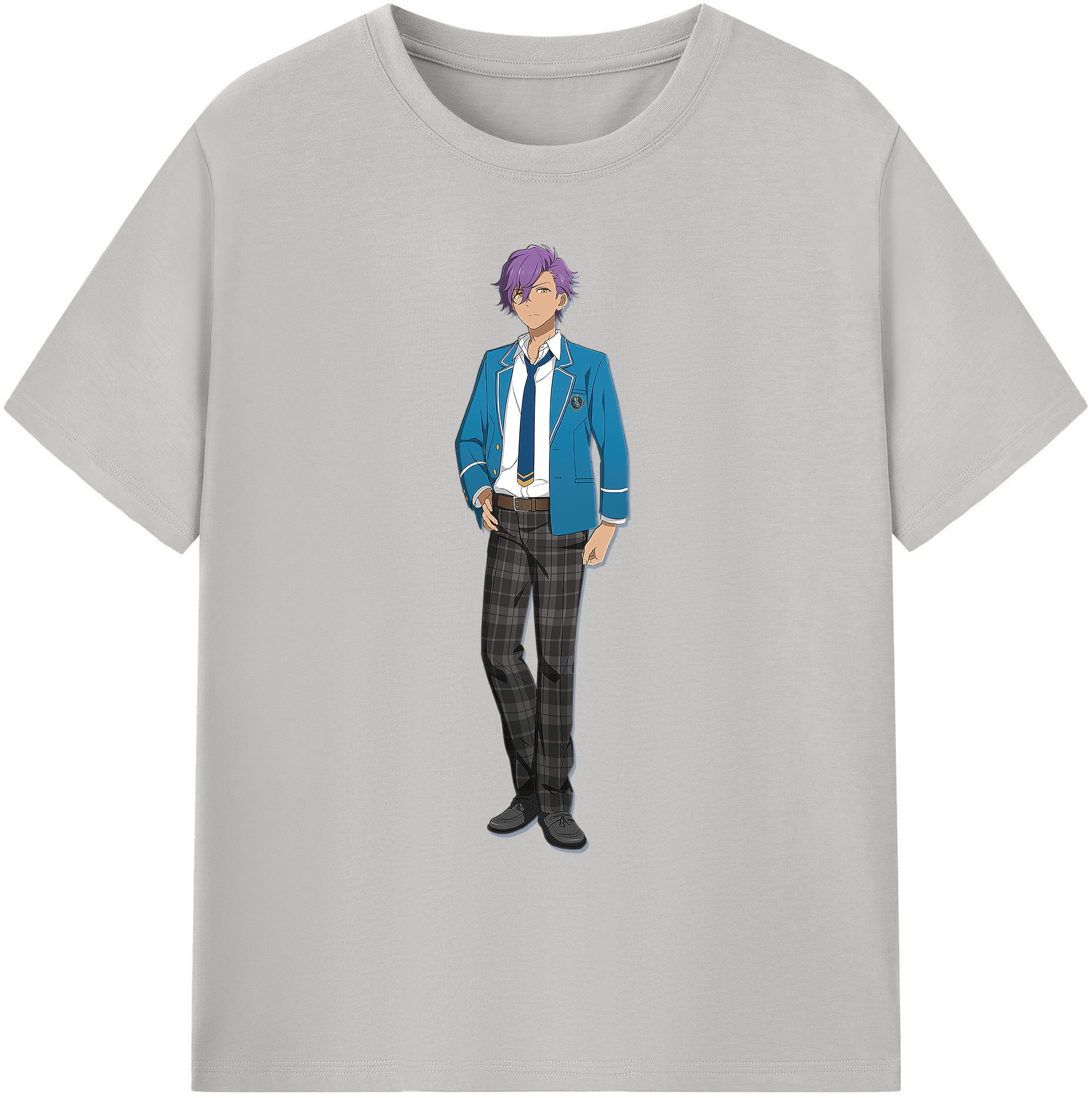 （画像用） あんさんぶるスターズ! Ensemble Stars 綿100％ メンズ半袖Tシャツ｜肌触りやわらか＆通気性