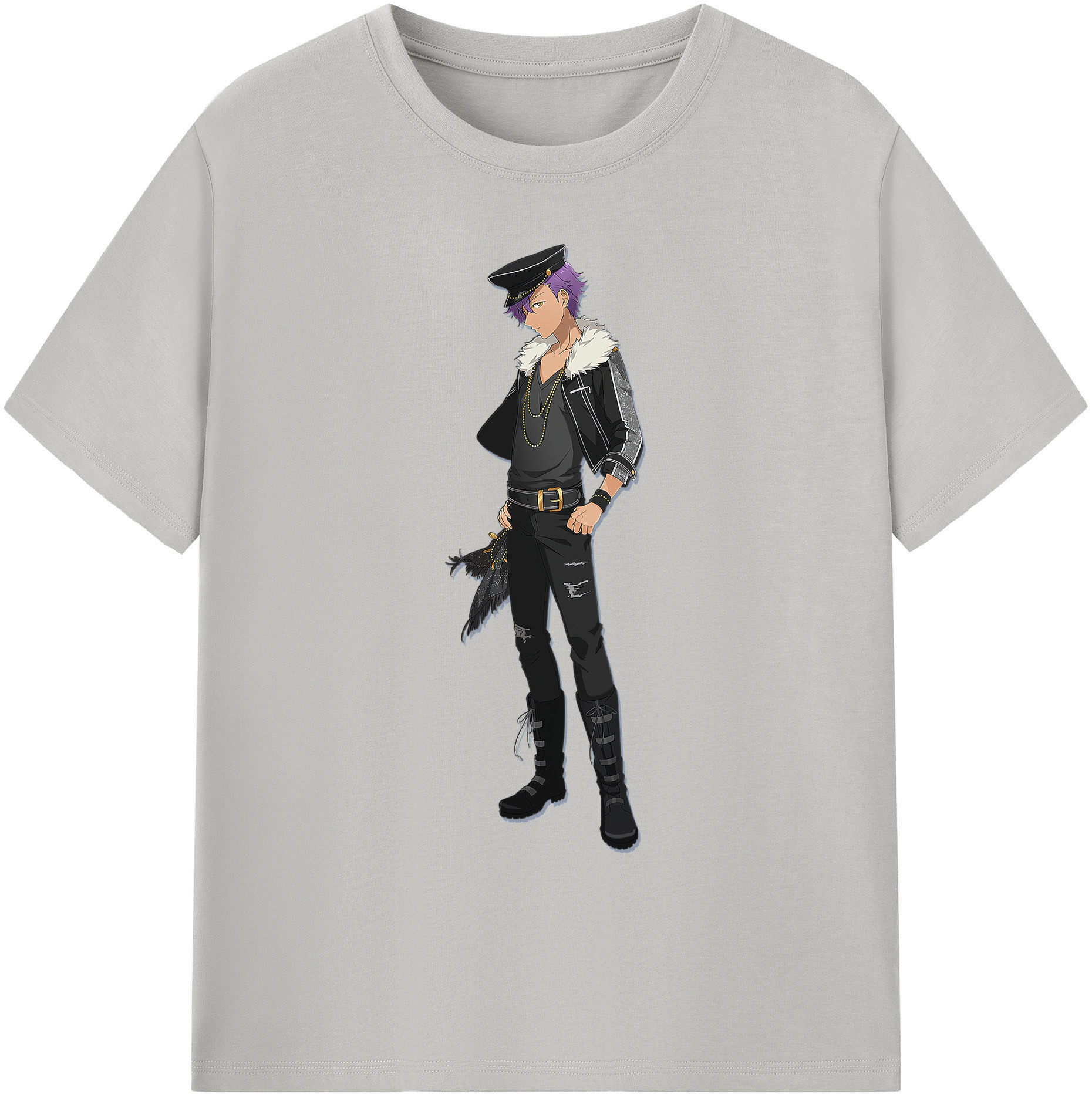 （画像用） あんさんぶるスターズ! Ensemble Stars 綿100％ メンズ半袖Tシャツ｜肌触りやわらか＆通気性