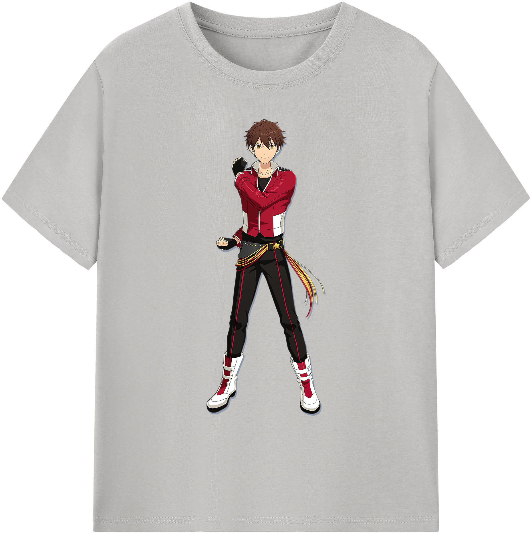 （画像用） あんさんぶるスターズ! Ensemble Stars 綿100％ メンズ半袖Tシャツ｜肌触りやわらか＆通気性