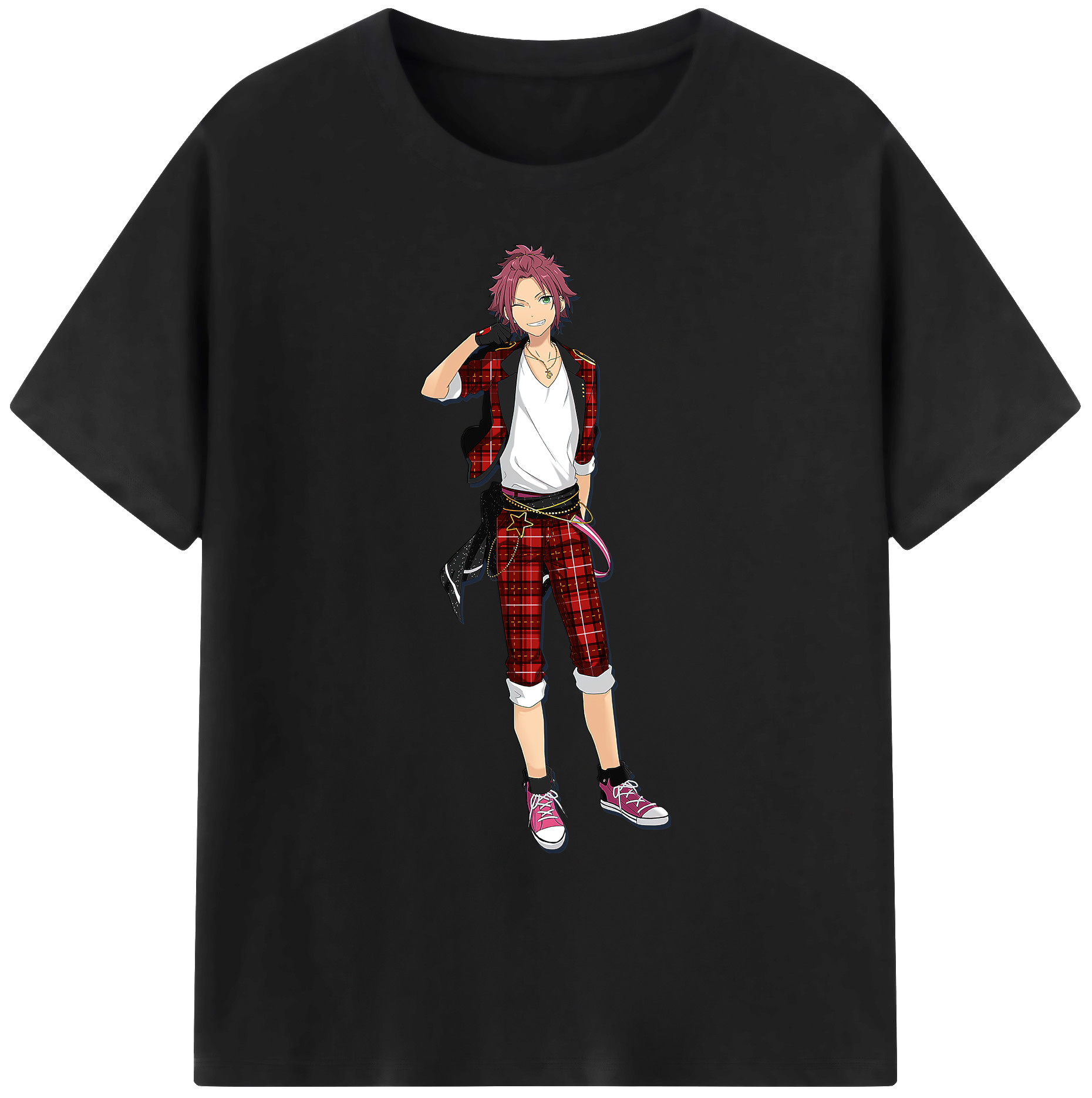 （画像用） あんさんぶるスターズ! Ensemble Stars 綿100％ メンズ半袖Tシャツ｜肌触りやわらか＆通気性