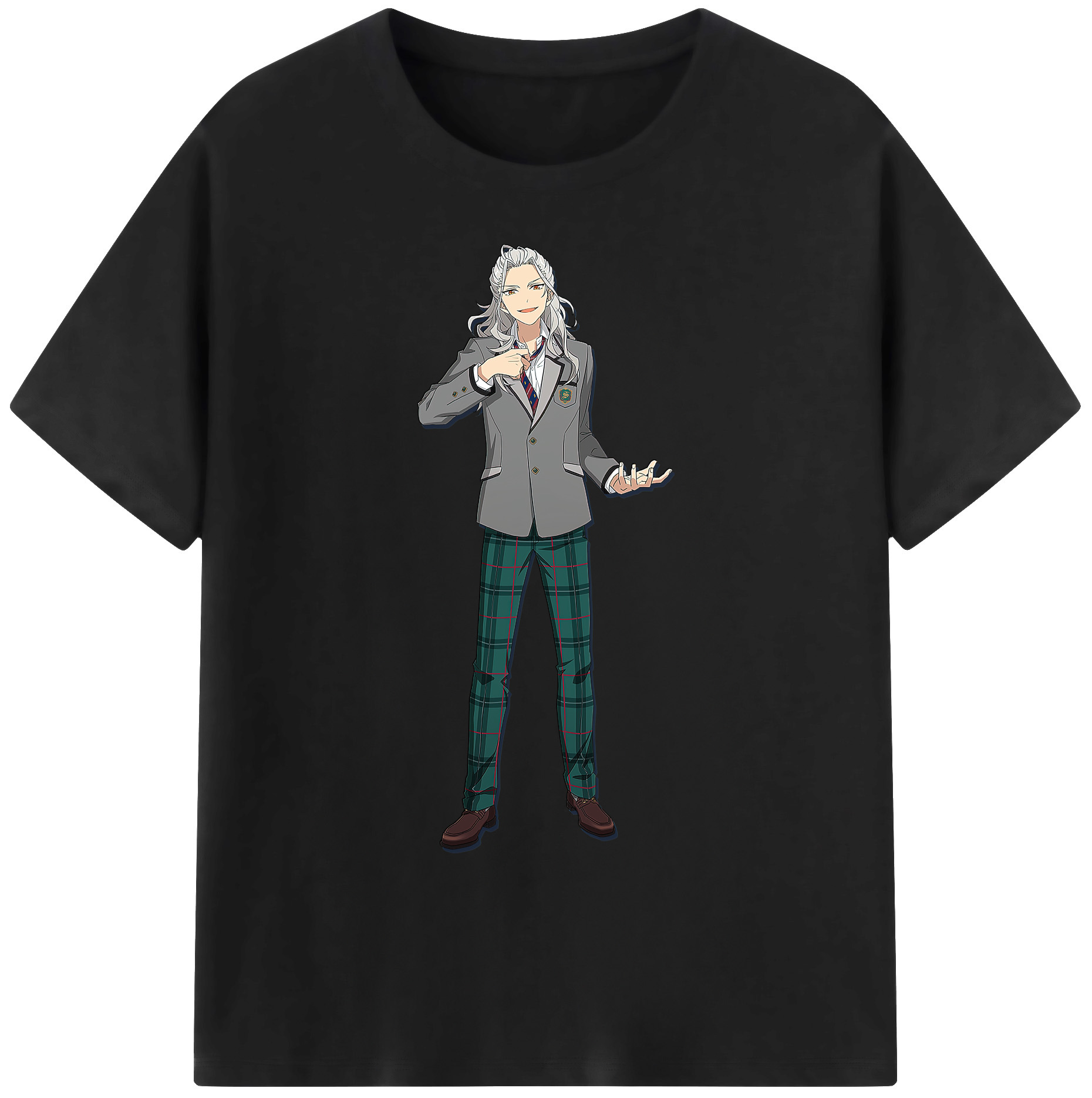 （画像用） あんさんぶるスターズ! Ensemble Stars 綿100％ メンズ半袖Tシャツ｜肌触りやわらか＆通気性