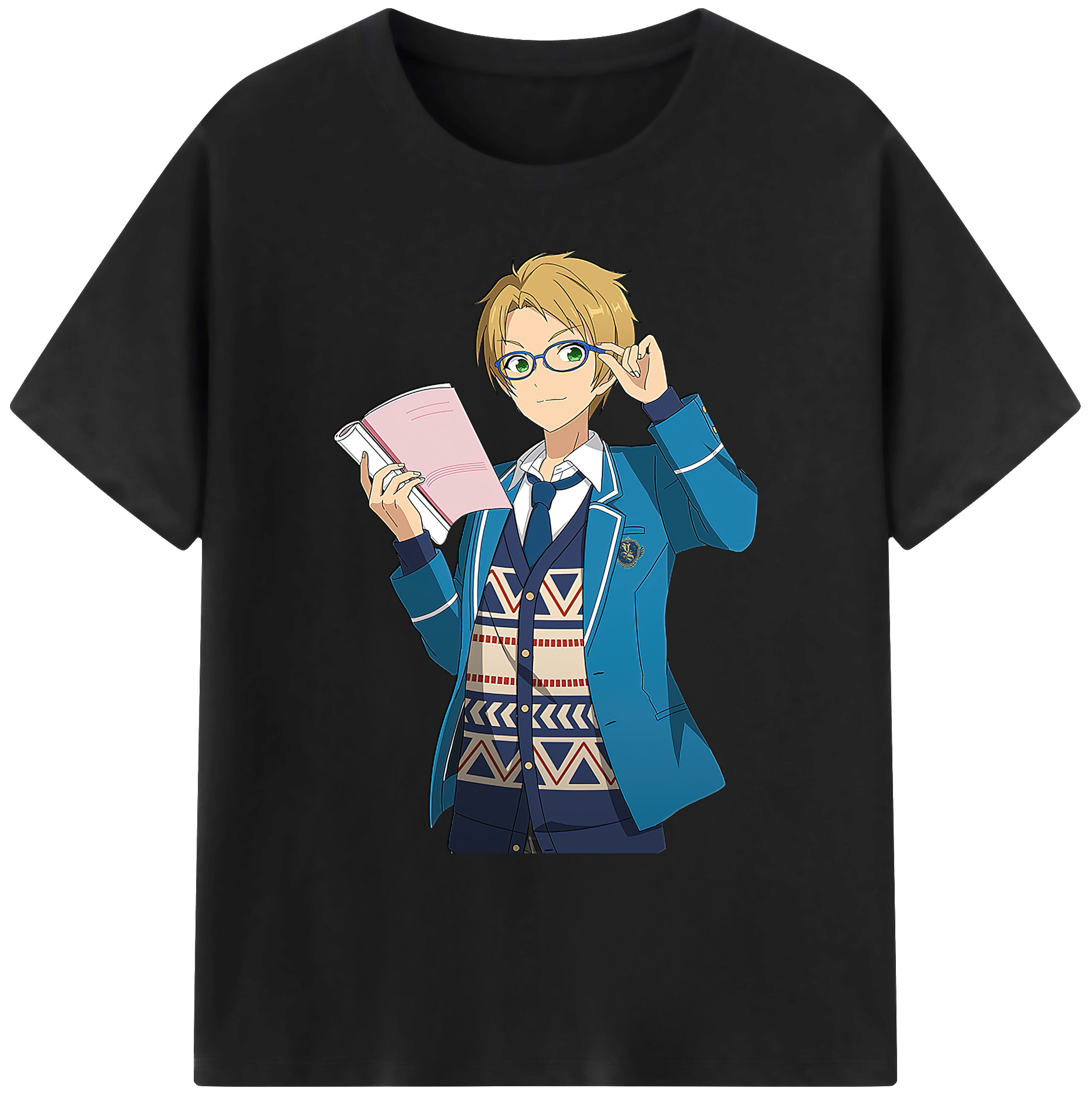 （画像用） あんさんぶるスターズ! Ensemble Stars 綿100％ メンズ半袖Tシャツ｜肌触りやわらか＆通気性