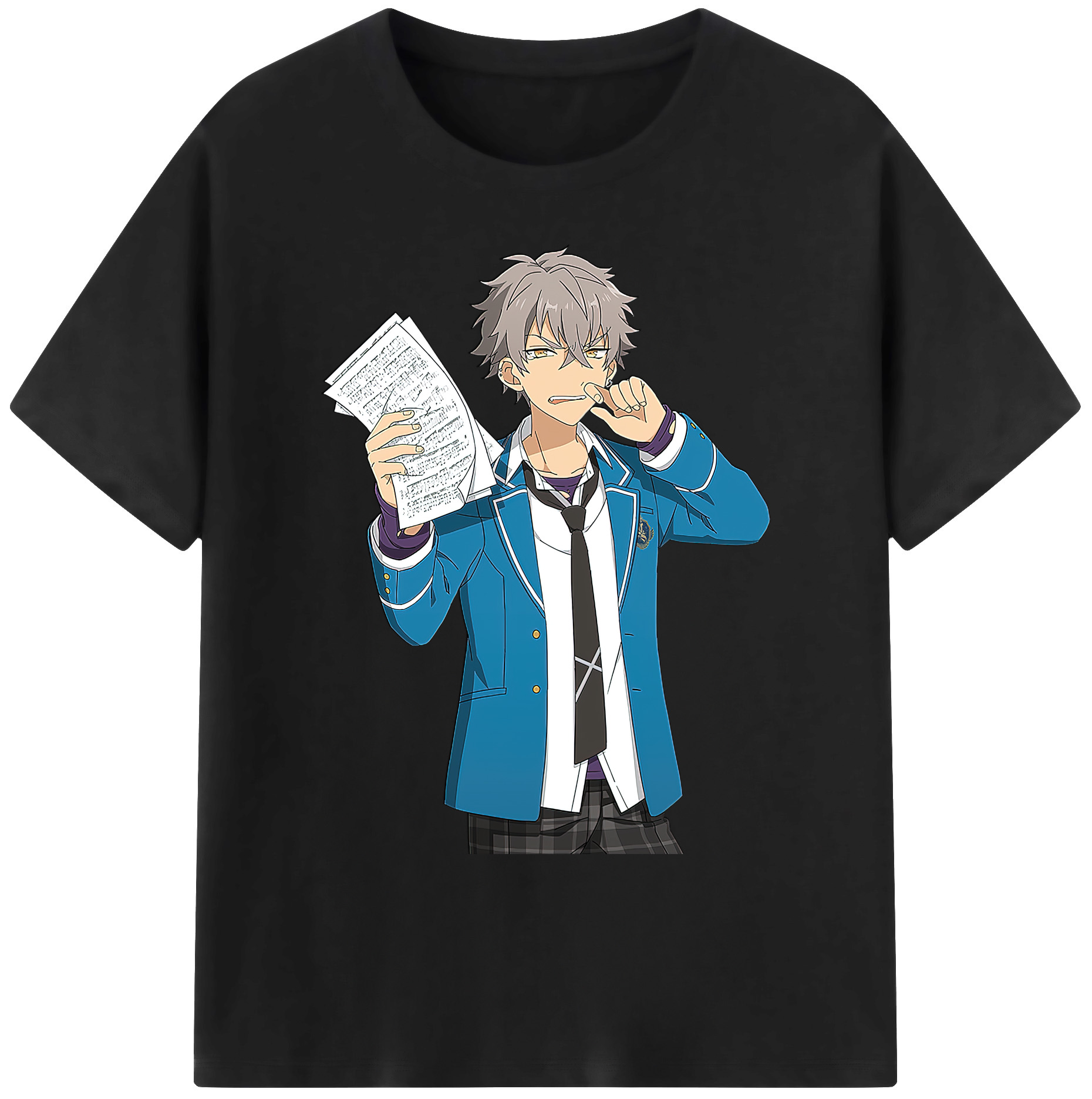 （画像用） あんさんぶるスターズ! Ensemble Stars 綿100％ メンズ半袖Tシャツ｜肌触りやわらか＆通気性
