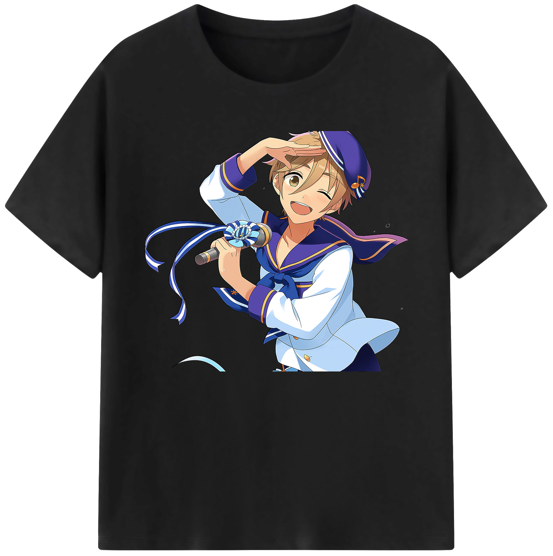 （画像用） あんさんぶるスターズ! Ensemble Stars 綿100％ メンズ半袖Tシャツ｜肌触りやわらか＆通気性