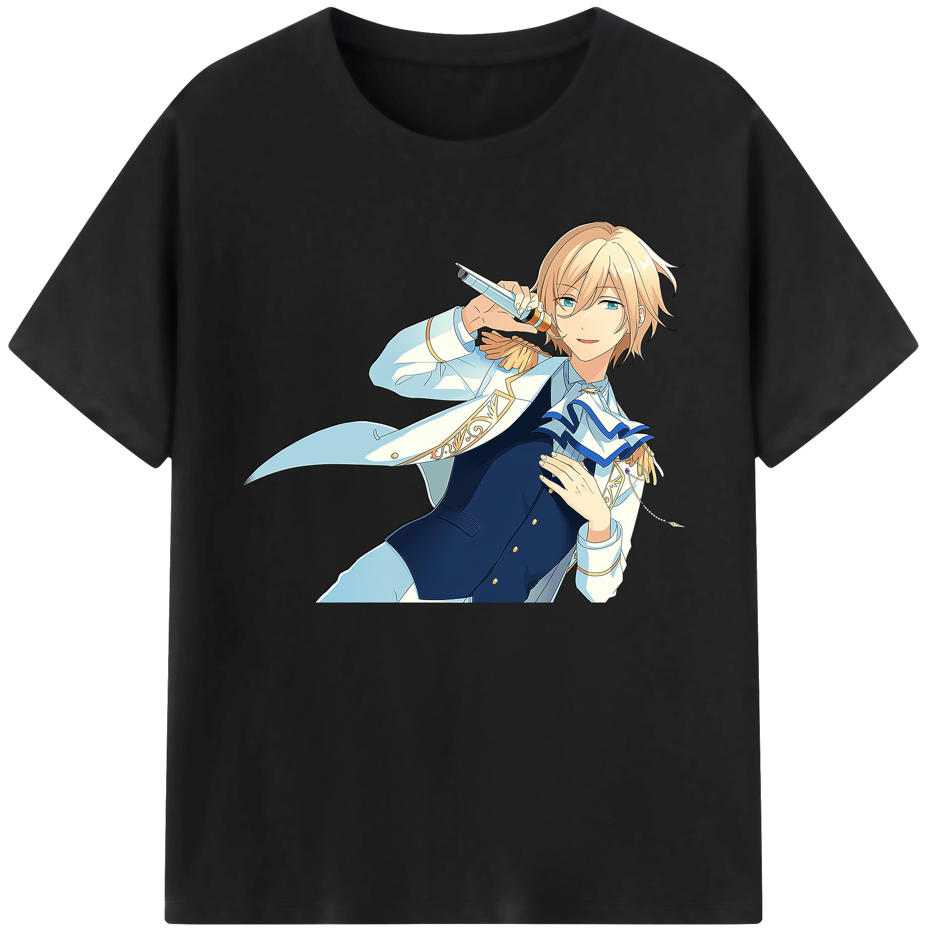 （画像用） あんさんぶるスターズ! Ensemble Stars 綿100％ メンズ半袖Tシャツ｜肌触りやわらか＆通気性