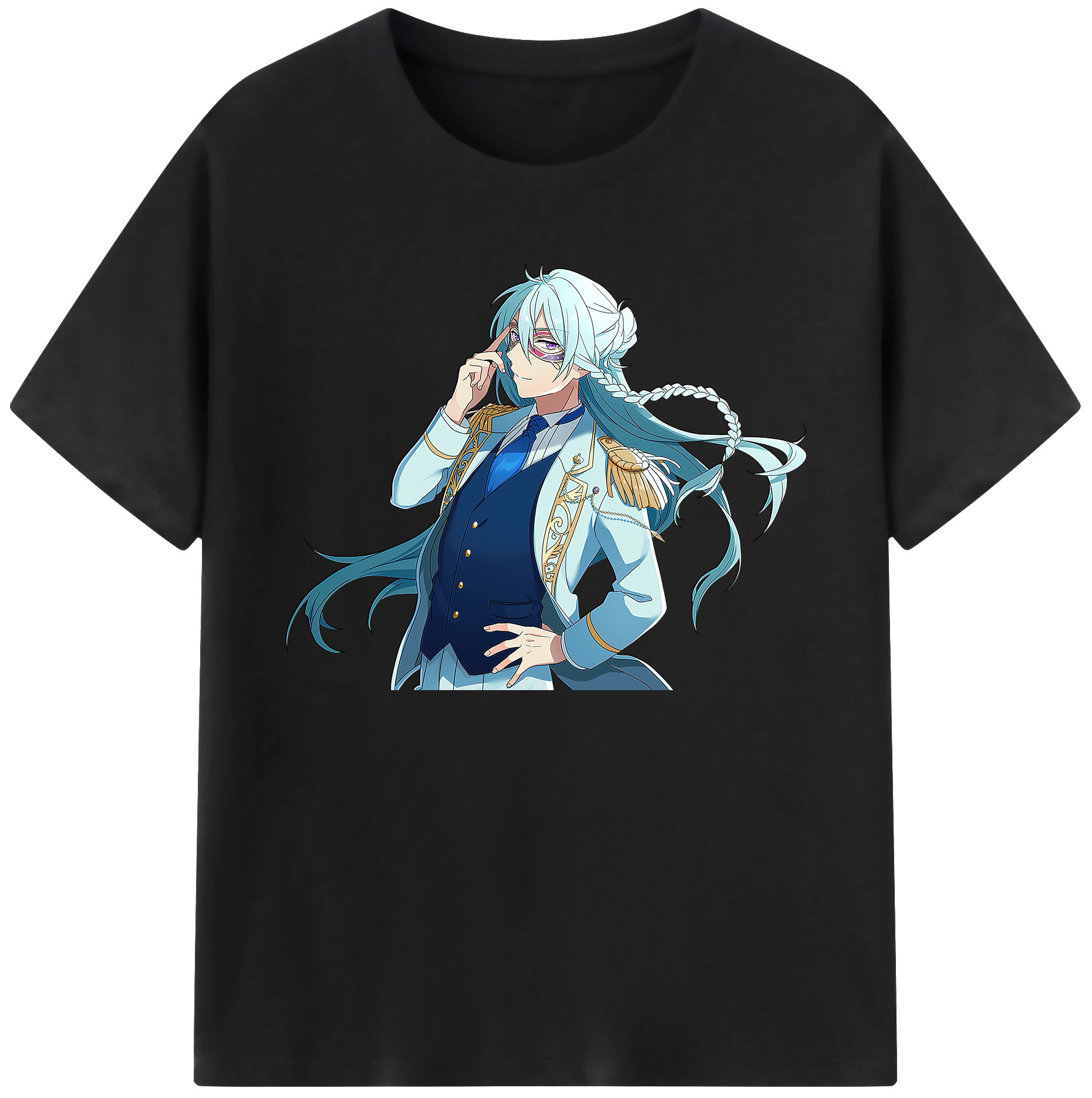 （画像用） あんさんぶるスターズ! Ensemble Stars 綿100％ メンズ半袖Tシャツ｜肌触りやわらか＆通気性