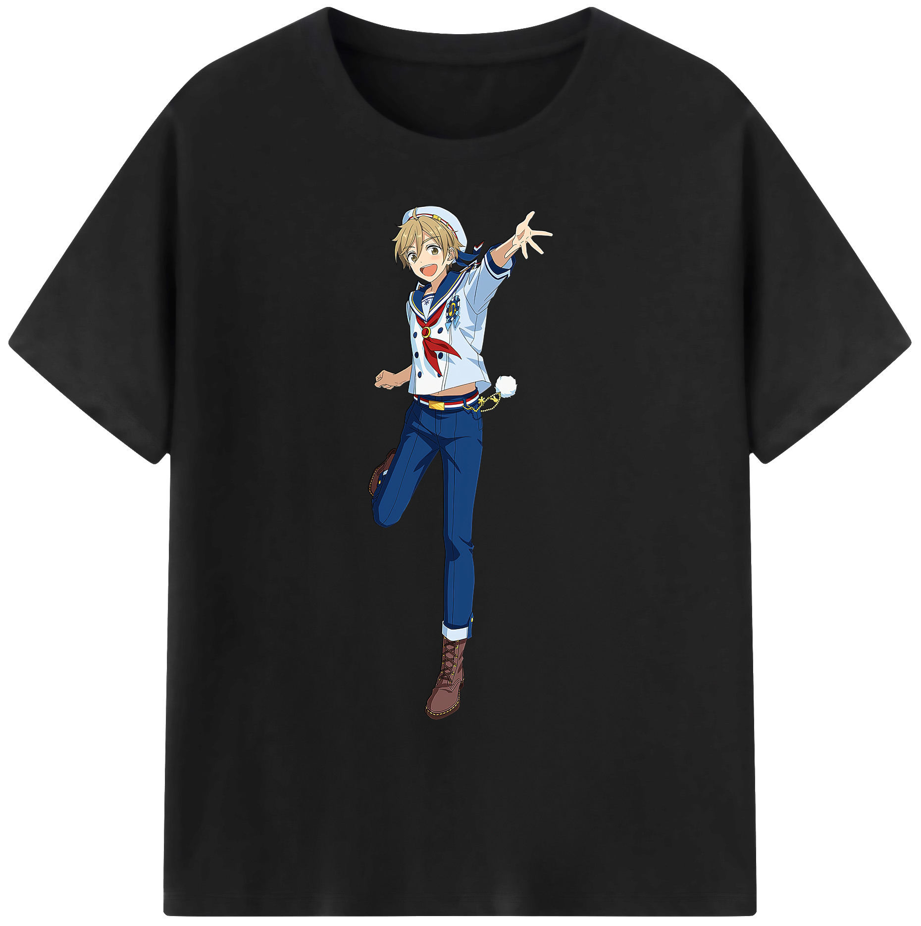 （画像用） あんさんぶるスターズ! Ensemble Stars 綿100％ メンズ半袖Tシャツ｜肌触りやわらか＆通気性