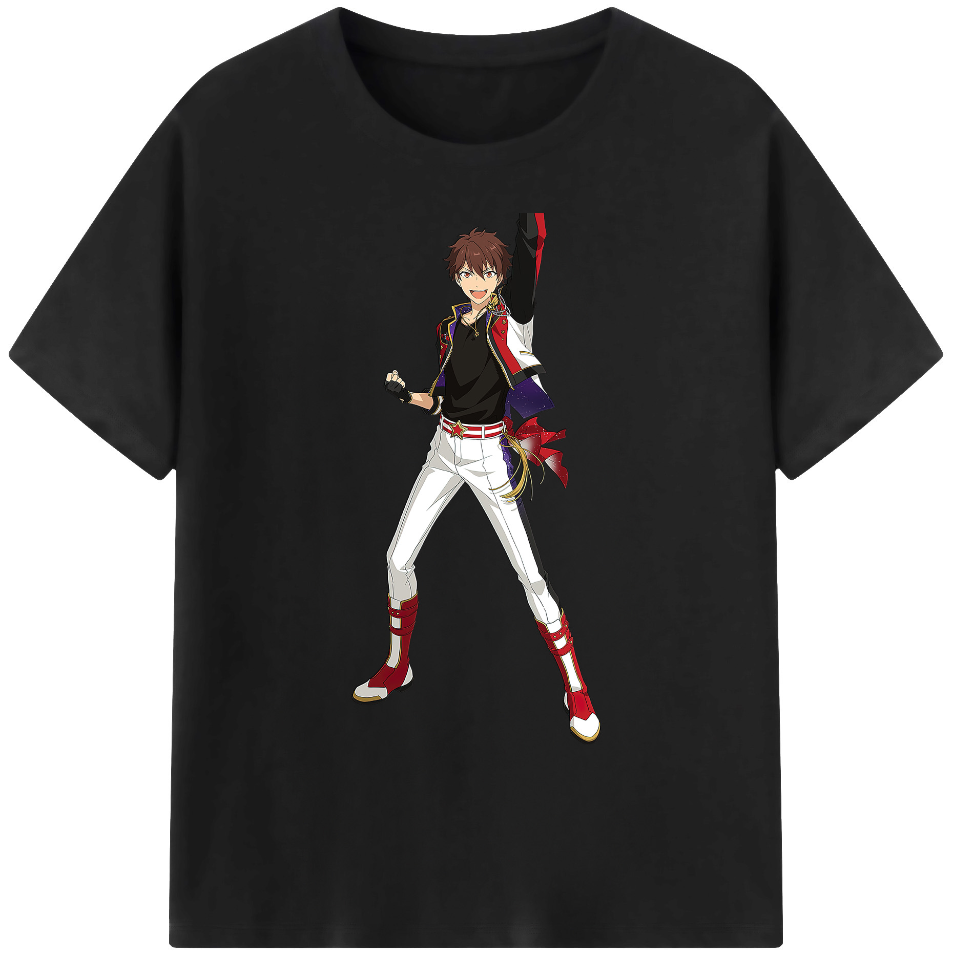 （画像用） あんさんぶるスターズ! Ensemble Stars 綿100％ メンズ半袖Tシャツ｜肌触りやわらか＆通気性